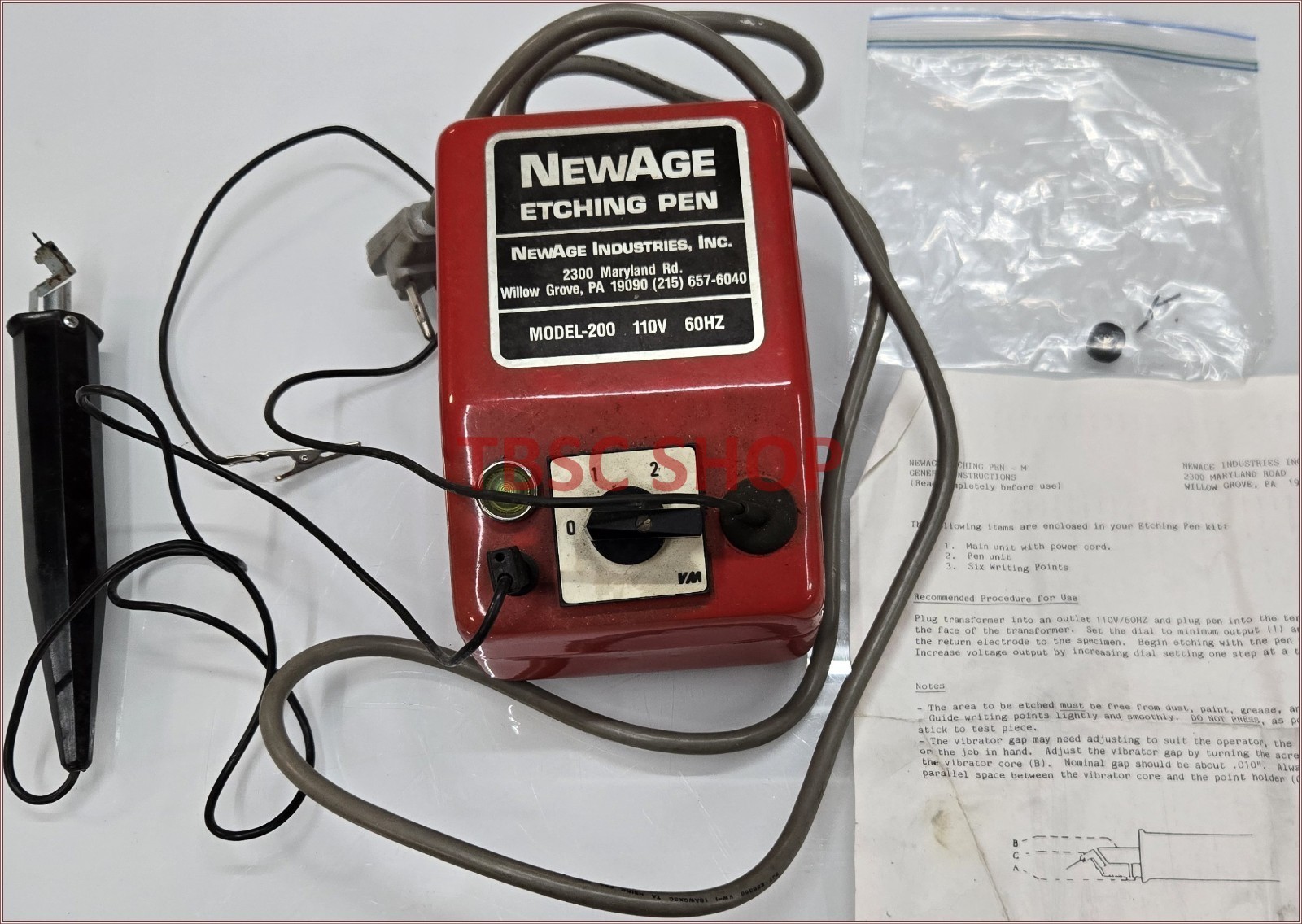 NewAge KT-41 Electric Arc Etching Pen Model-200 110v 60Hz TESTED