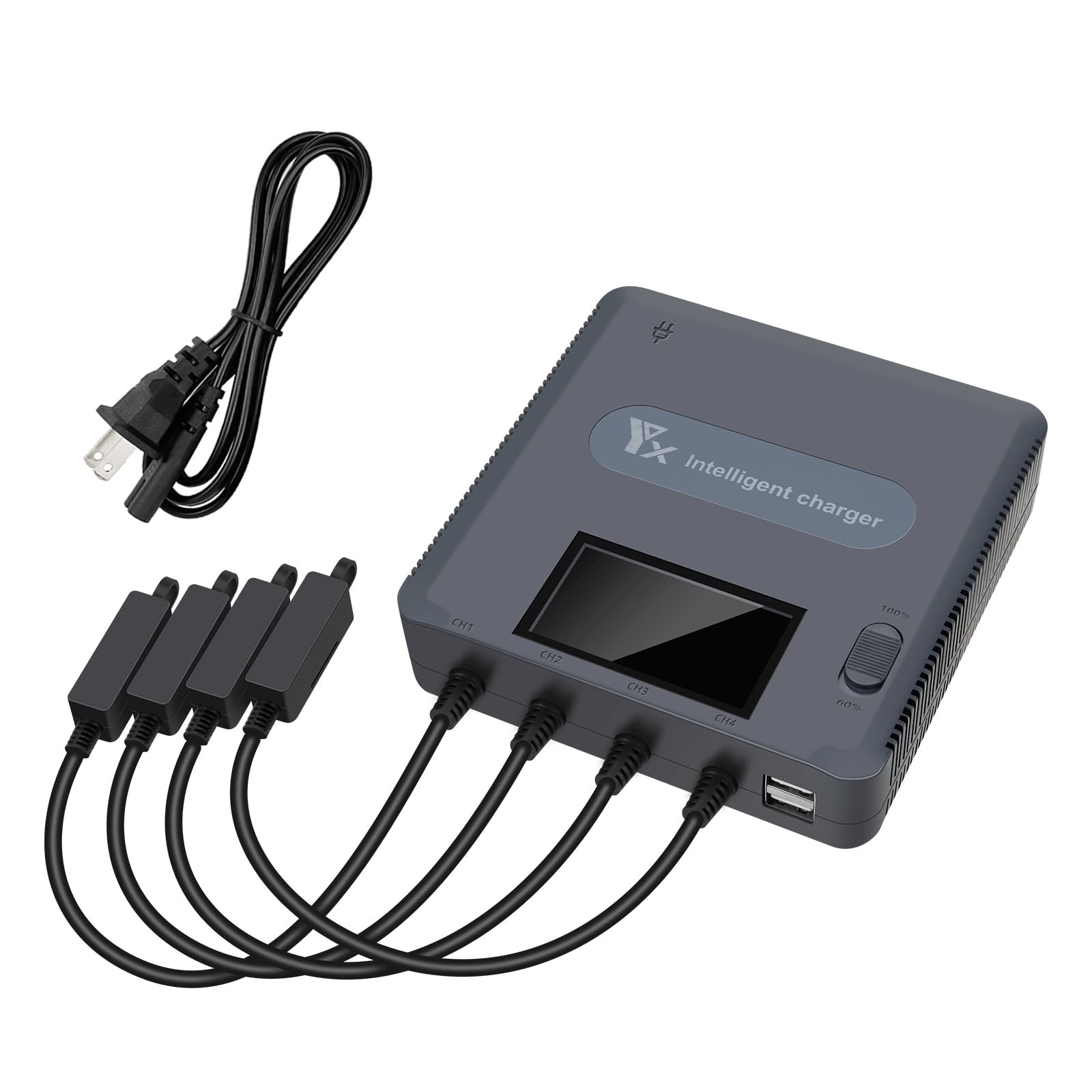 Hanatora Lcd Display Battery Charger For Dji Air 2Smavic Air 2 Drone And Remote