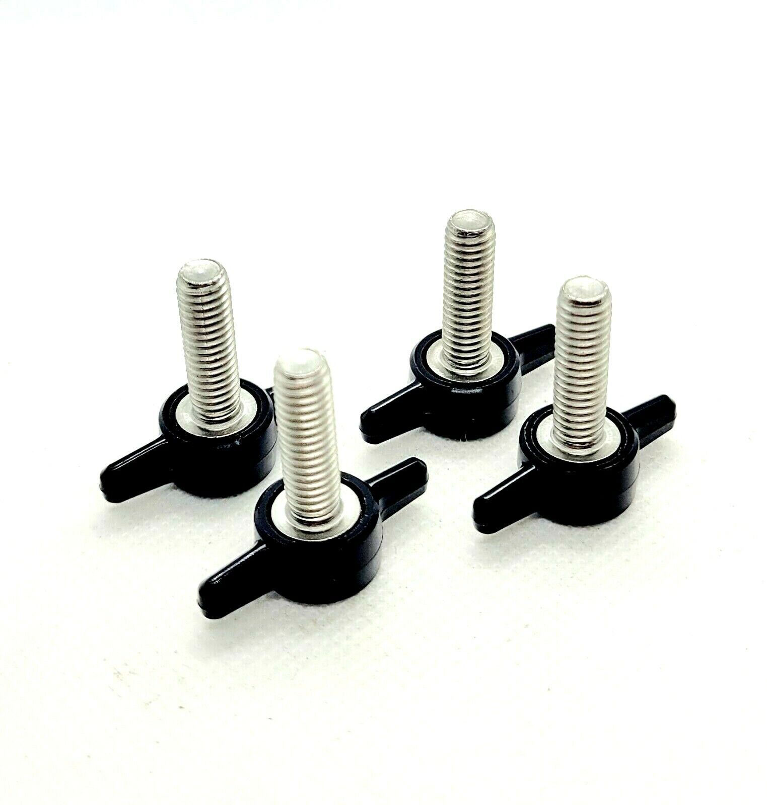 M6 x 20mm Clamping Thumb Screws Black Butterfly Tee Wing Knob 6mm x 1.0 4 Pack