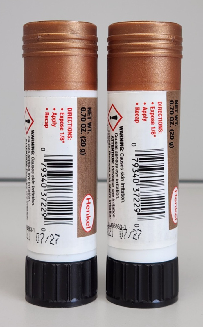 2-Pack, Loctite LB 8065 C5-A Copper Anti-Seize 20g Stick Tubes 466863, Exp 07/27