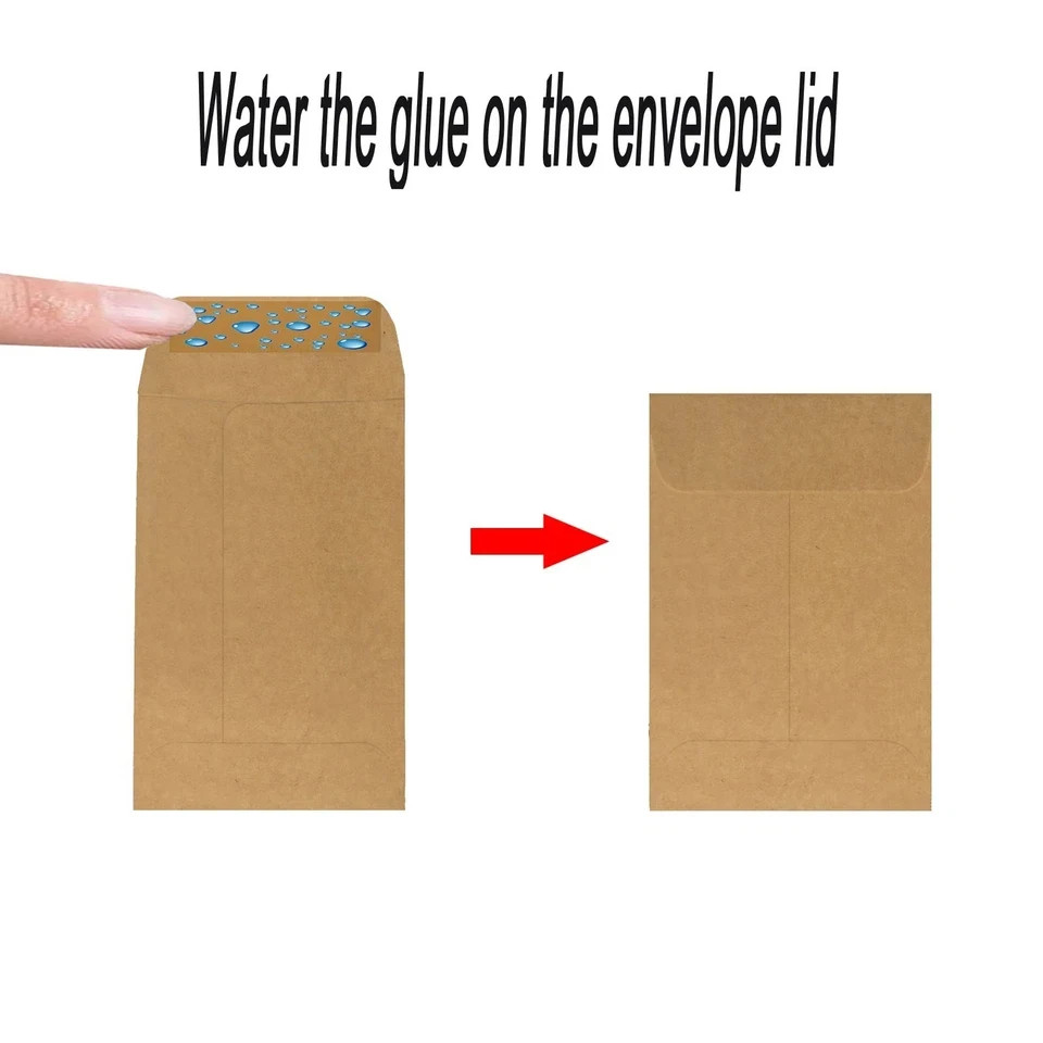 200 Pack #7 Kraft coin envelope 3.5 x 6.5 inches Kraft Envelopes Classic Smal…