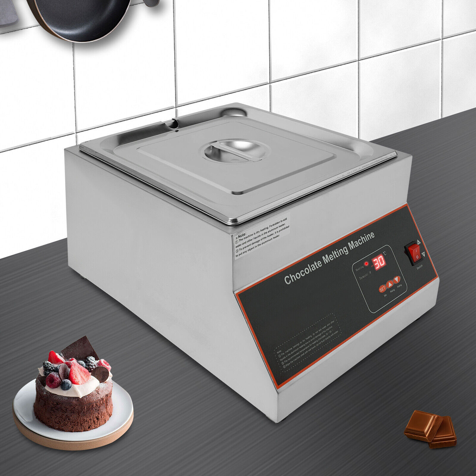 Electric Chocolate Tempering Machine Melter Melting Machine 1 Melting Pot 12kg