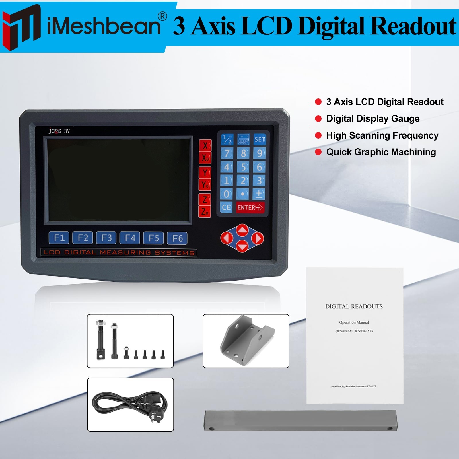 2/3 Axis Digital Readout Linear Scale DRO Display 5um for Bridgeport Mill Lathe