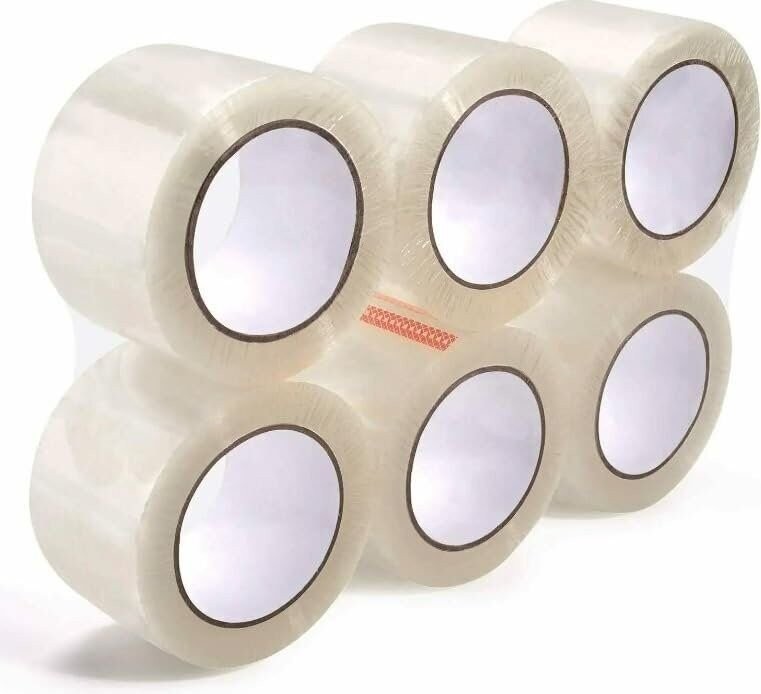 6 Rolls Shipping Packaging Box Packing Sealing Tape 1.8 mil 2″ x 55 Yard 165FT