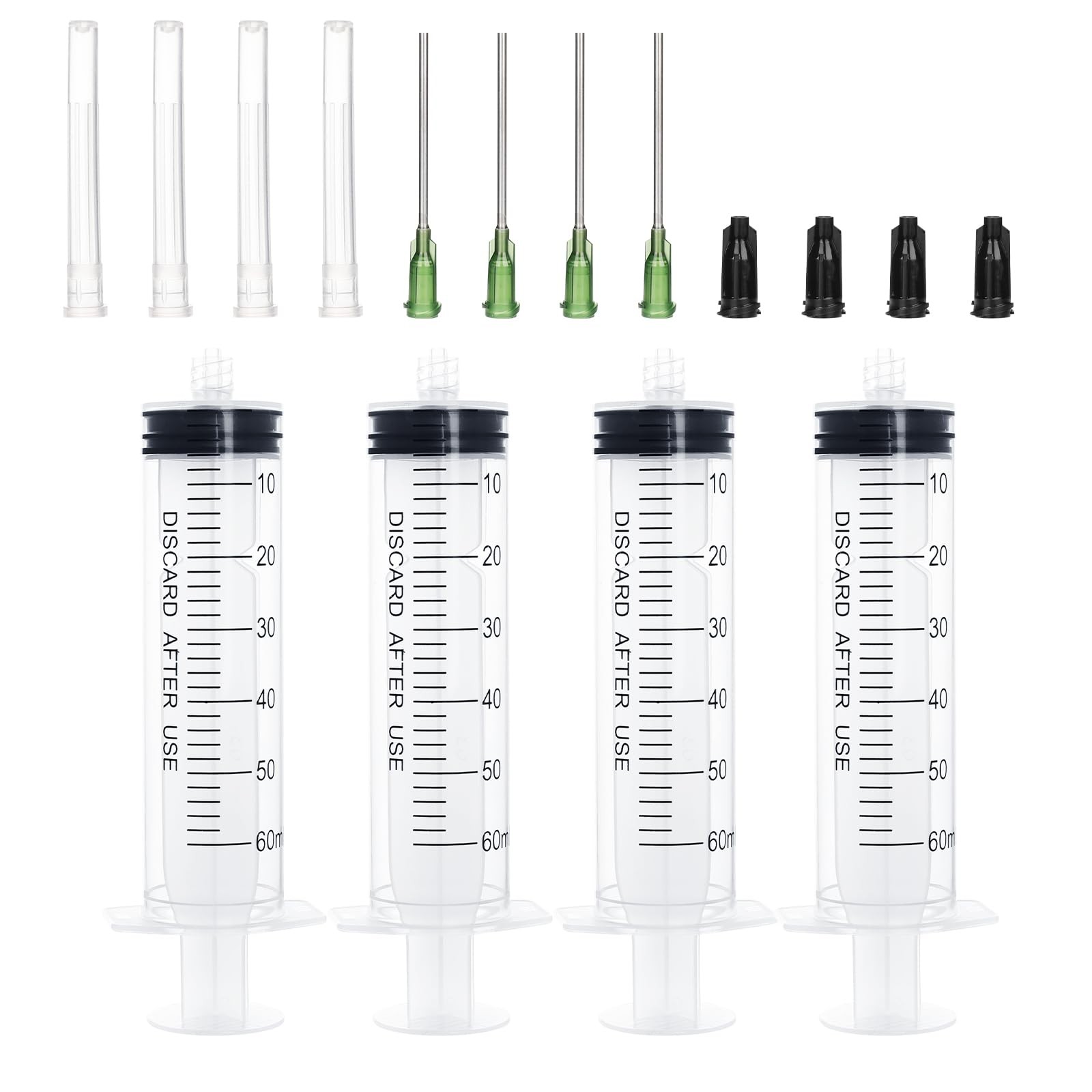 60ml Independent Packing Industrial Syringes for Filling , 4 Sets