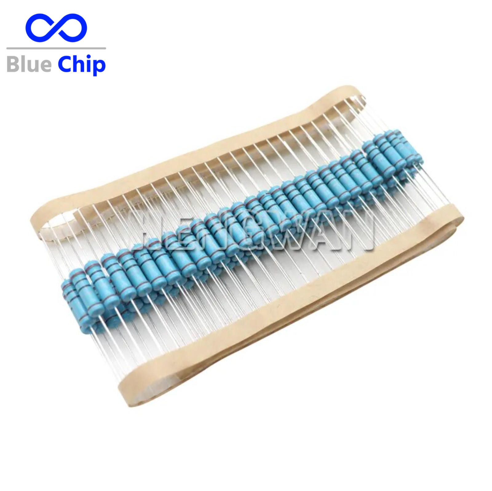 20pcs 2W Resistors Metal Film 1% 1 ohm to 1M ohm 163 values available