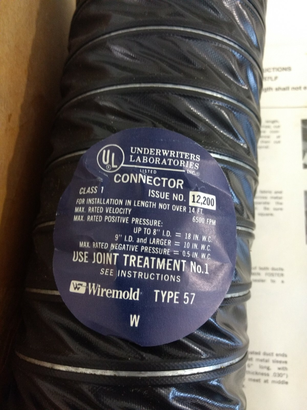 Joint Connector Type 57 Class 1 Issue No. 12.200 The Wiremold Company