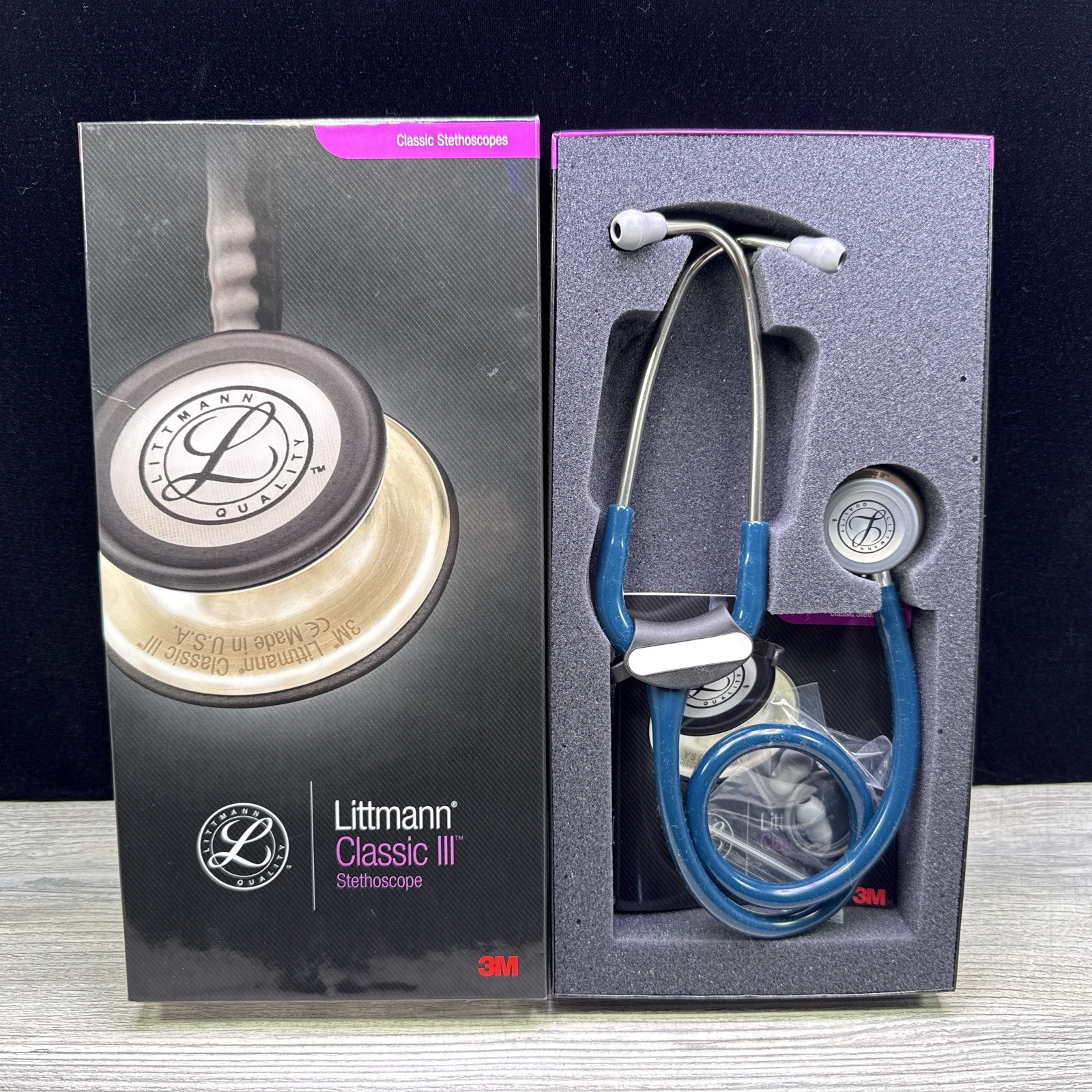 3M Littmann Classic III Monitoring 27” Stethoscope 5623 – Green – Made In USA