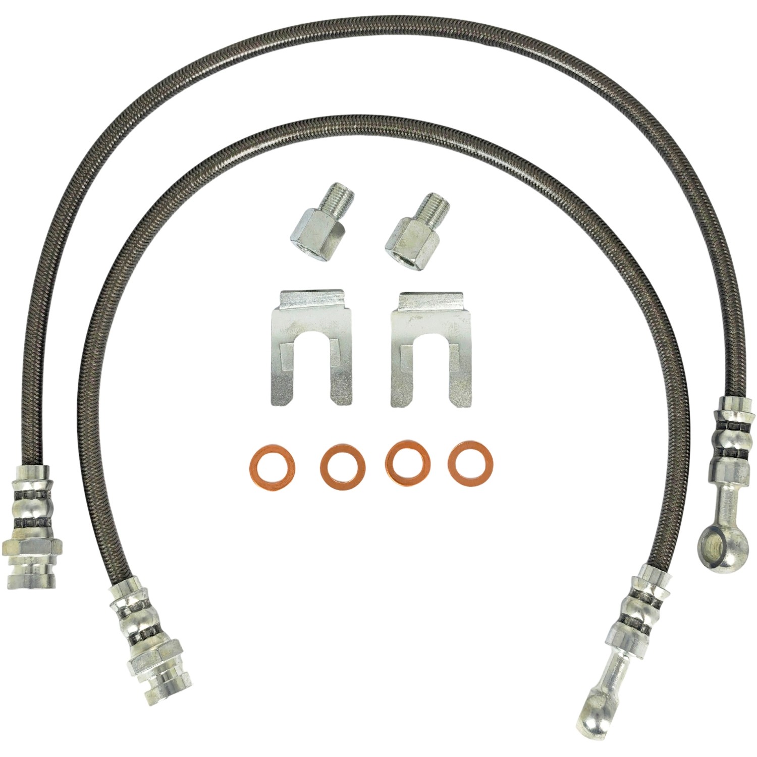 Stainless Extended Length Front Brake Line for Lift for Ford 09 -18 F-150 F150