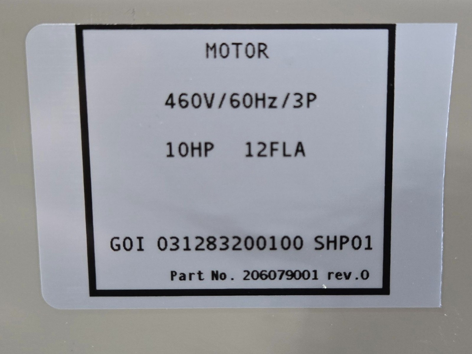 DAIKIN CAH012GDGM Air Handling Unit 10HP 460V 3PH ~4,000-6,000 CFM USED