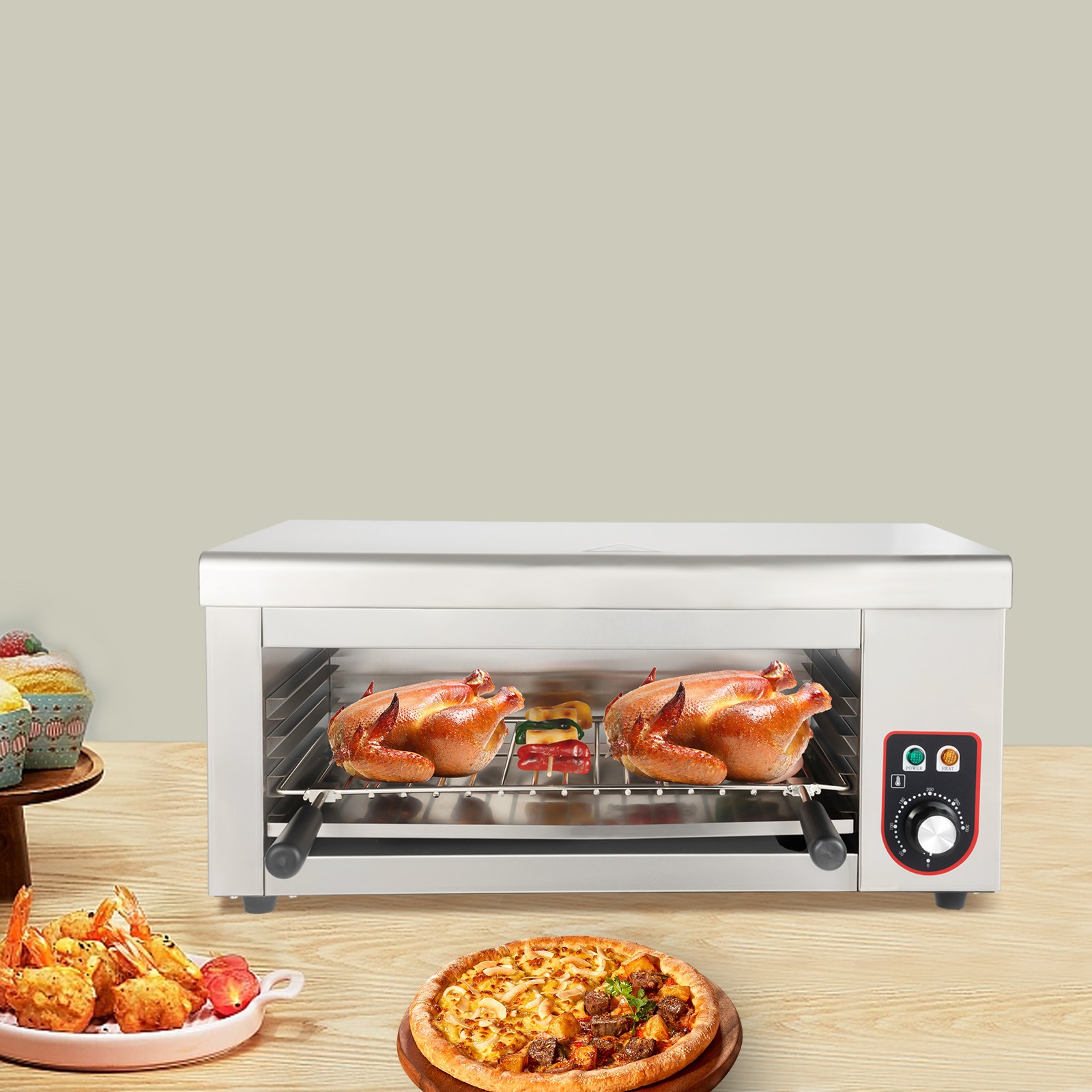Countertop Cheese Melter Electric Cheesemelter Salamander Broiler Grill Steaks
