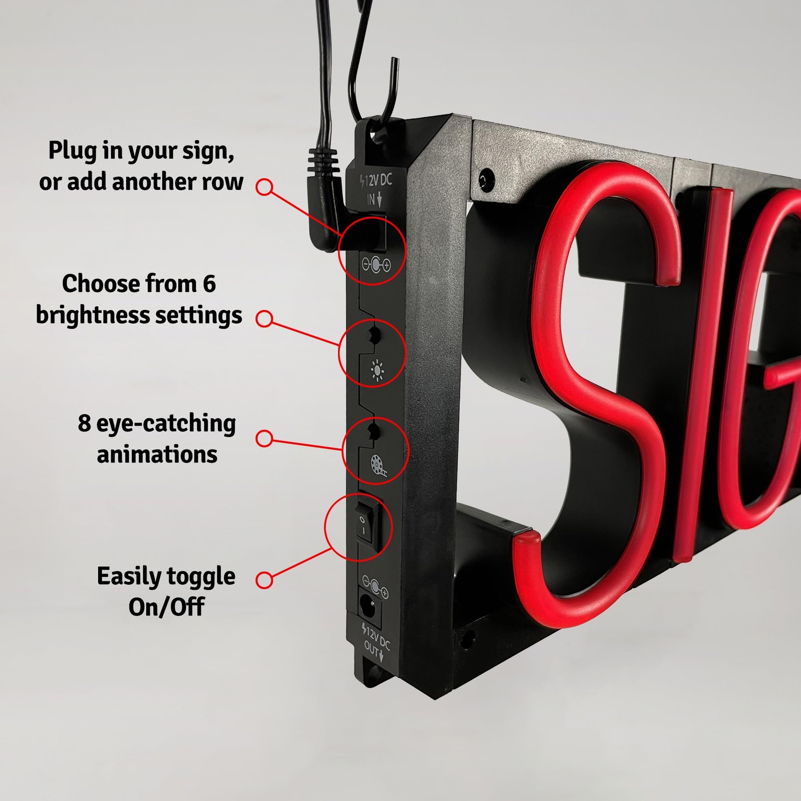 SpellBrite GIRO POSTAL Sign | Neon Sign Look, LED Light | 24.0″ x 15.0″