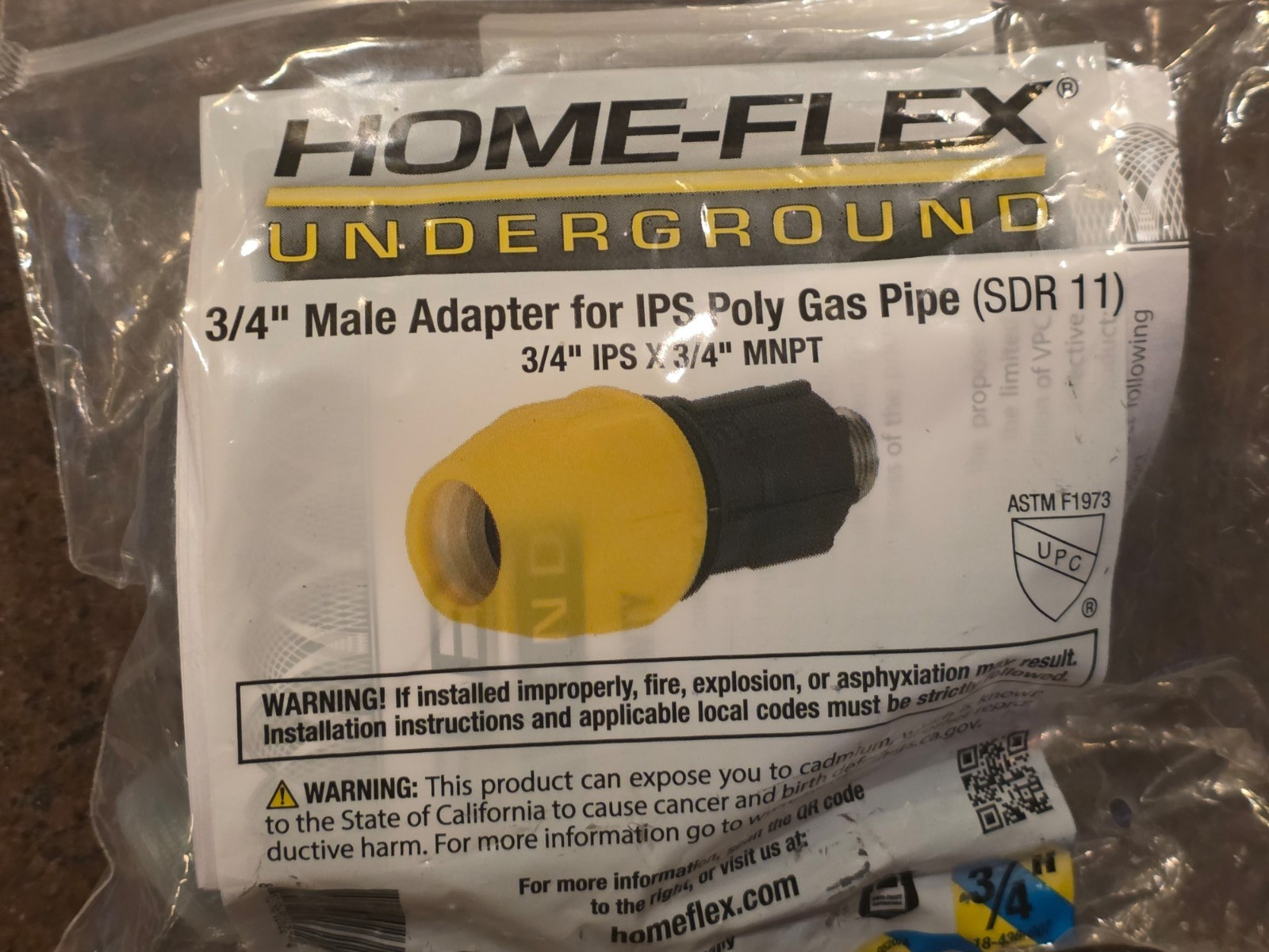HOME-FLEX 3/4 in. Polypropylene Underground Yellow Poly Gas Pipe Conversion