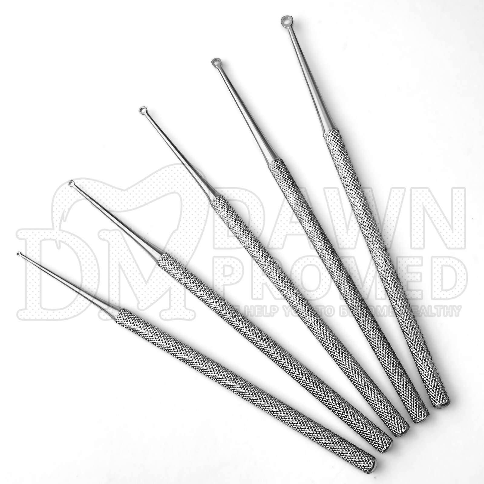 Buck Ear Curettes 6-1/2″ sharp Straight ENT Surgical Instruments German Grade