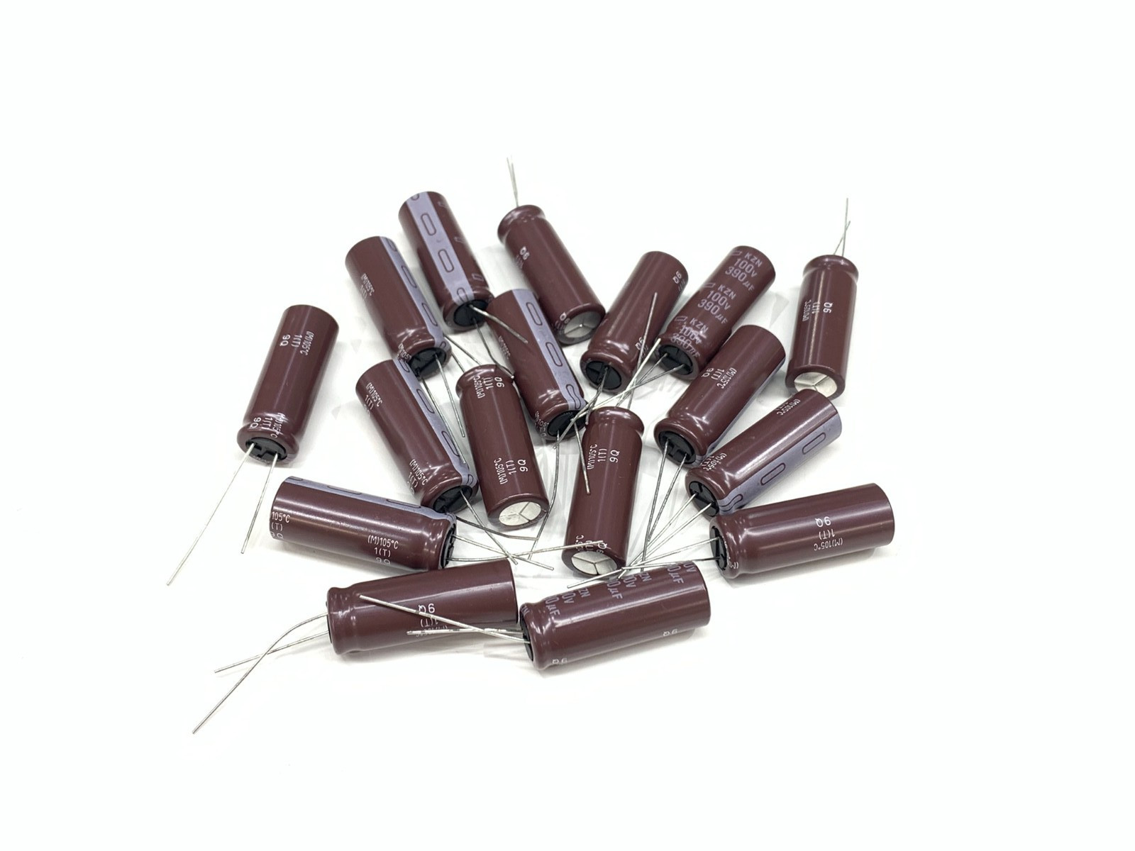 25-pcs Chemi-Con 390µF 100V Aluminum Electrolytic Capacitors Radial 105°C