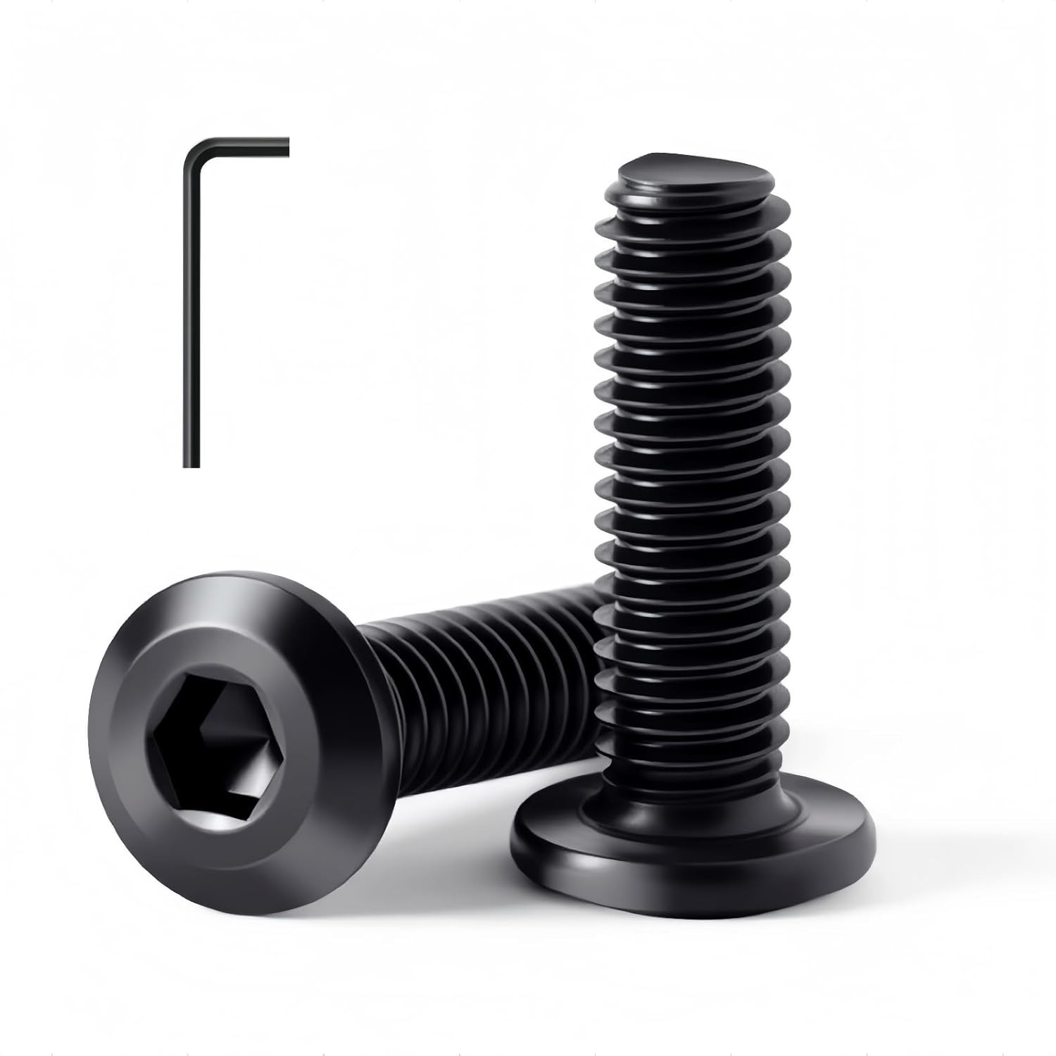 1/4-20 X 1 (30 Pack) Flat Head Hex Socket Cap Screws Bolts, Black Oxide 304 Stai