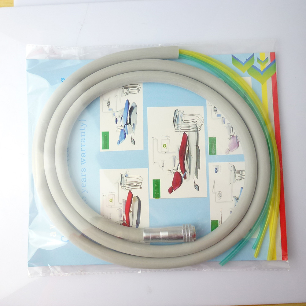 1x Dental Silicone Hose/Tubing for High/Low Speed Handpiece 4Hole Handpiece Tube