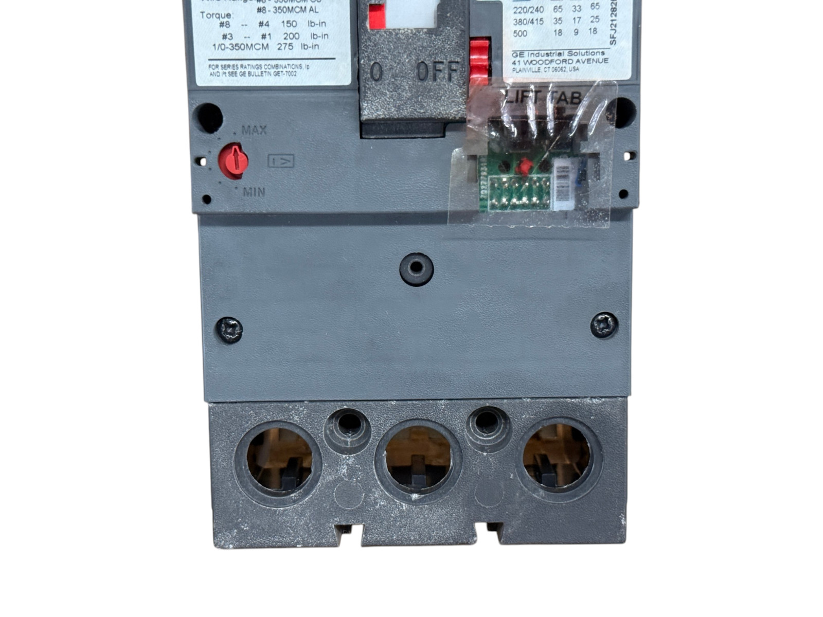 GE SFHA36AT0250 250A 3-POLE 600V SPECTRA RMS SF250 65KA CIRCUIT BREAKER NEW