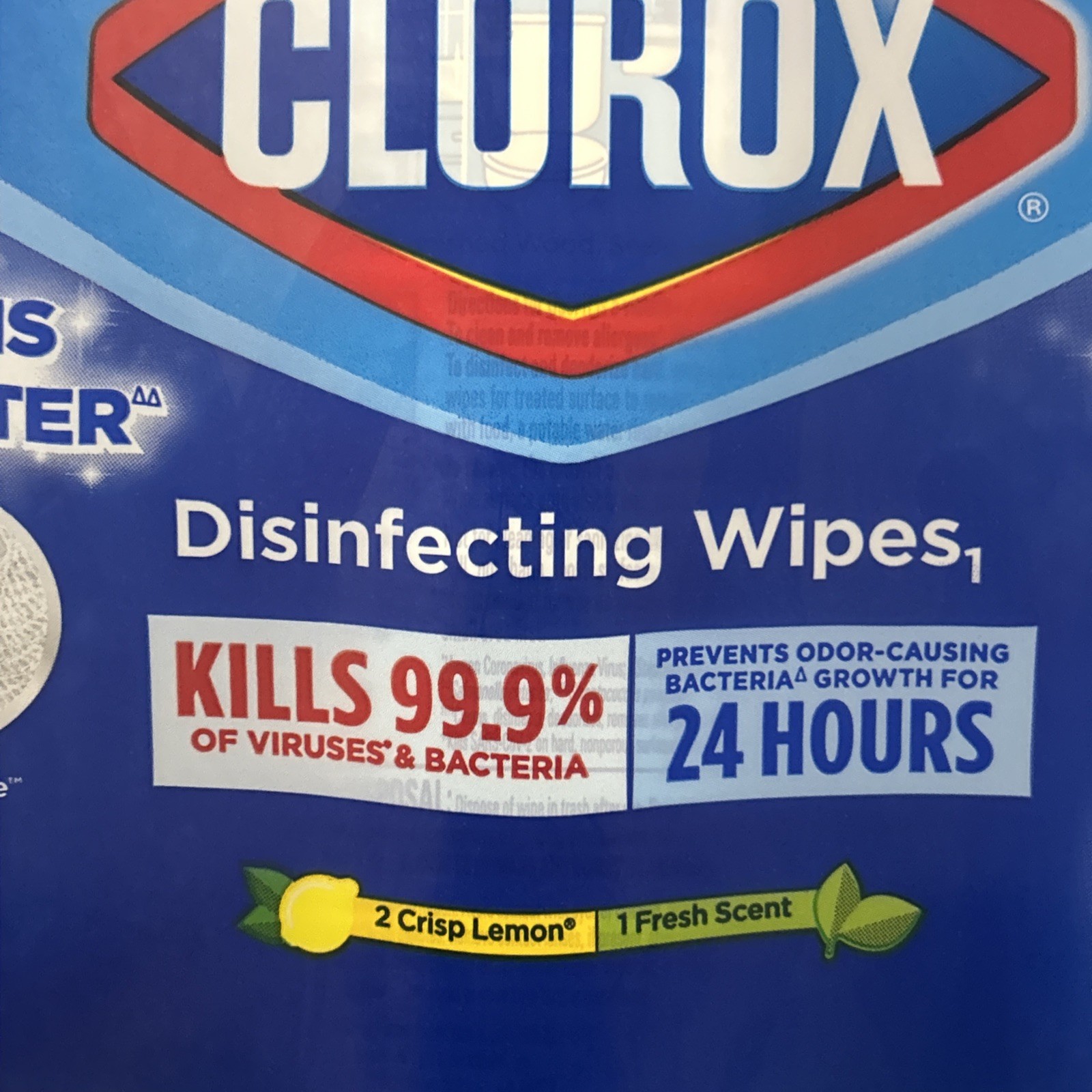 New Clorox Disinfecting Cleaning Wipes Crisp Lemon & Fresh Scent 3 Pack 105 Ct
