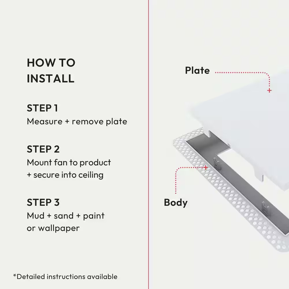 Flush Exhaust Mount (Lite) 14.25 In. X 14.25 In. White