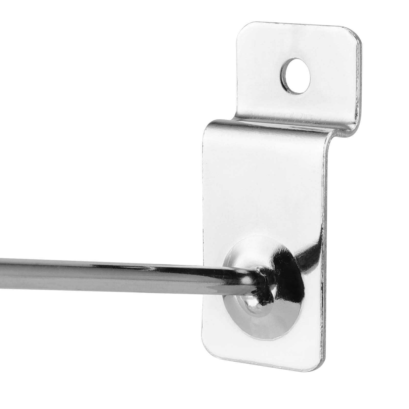 MUKLEI 100 PCS 4 Inch Silver Slatwall Hooks Slat Wall Gridwall Panel Slat Wal…