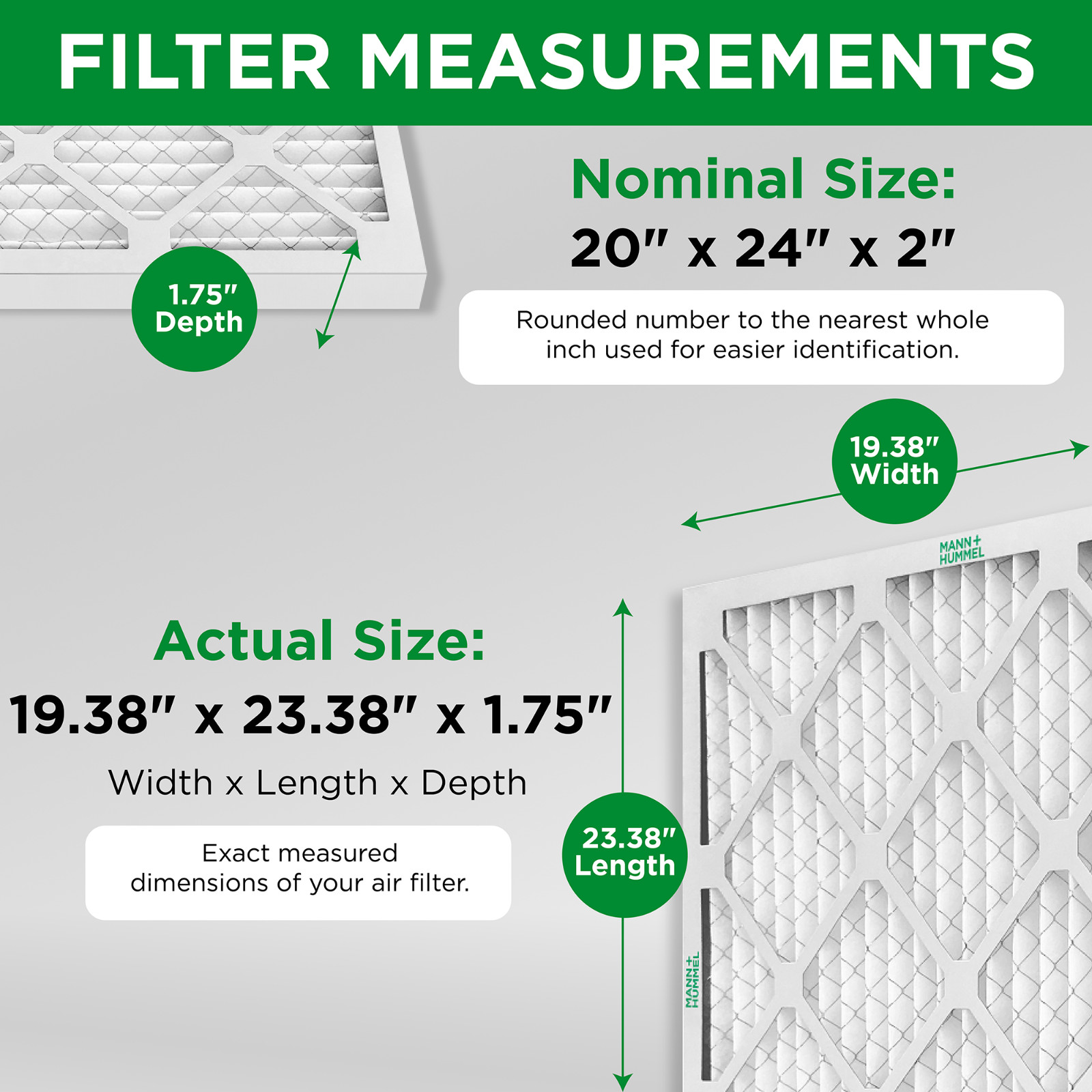 20x24x2 MERV 8 Pleated AC Furnace Air Filters. 4 Pack