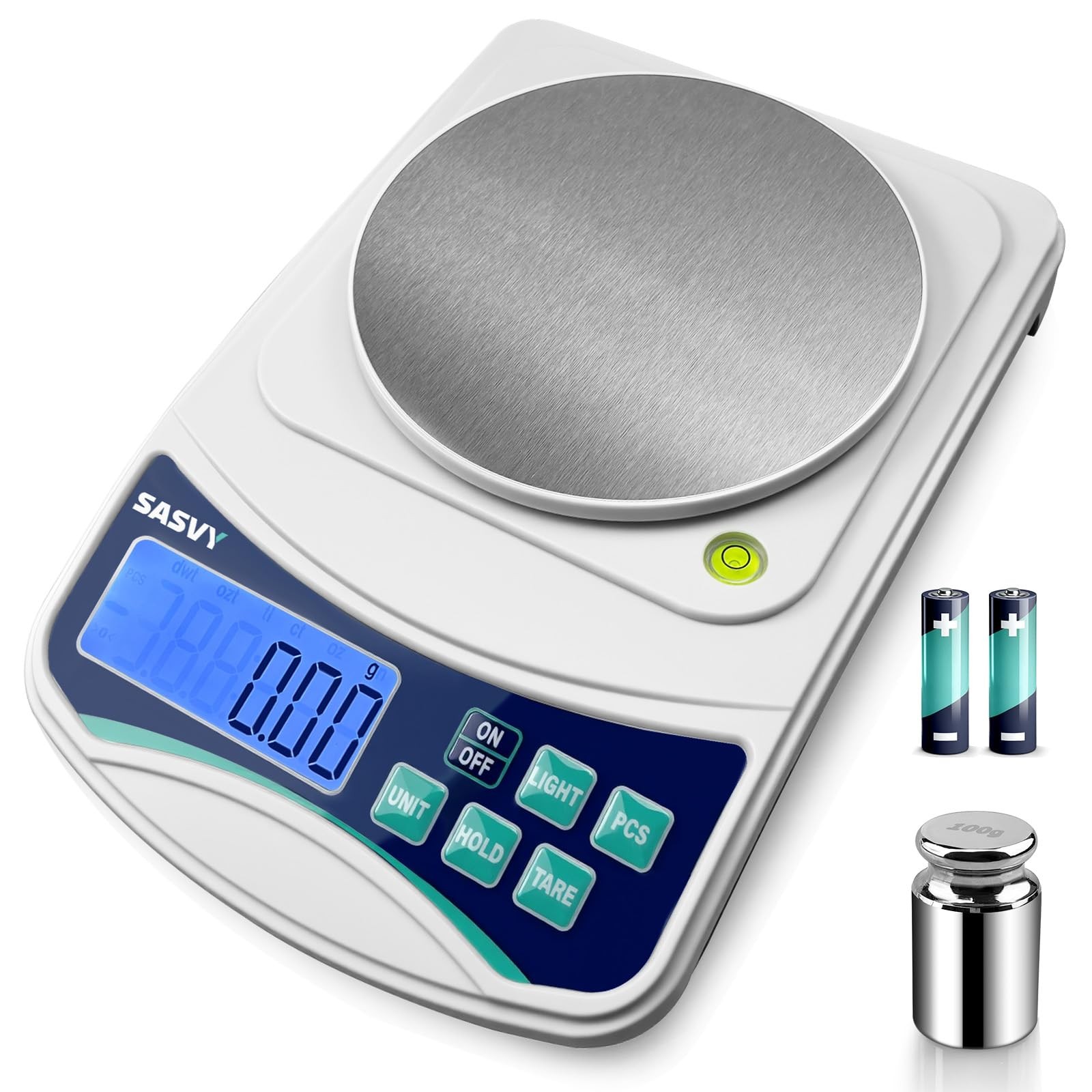 Digital Lab Scale 1000g x 0.01g oz/g/ct/DWT/tl/gn/ozt Precision Electronic Sc…
