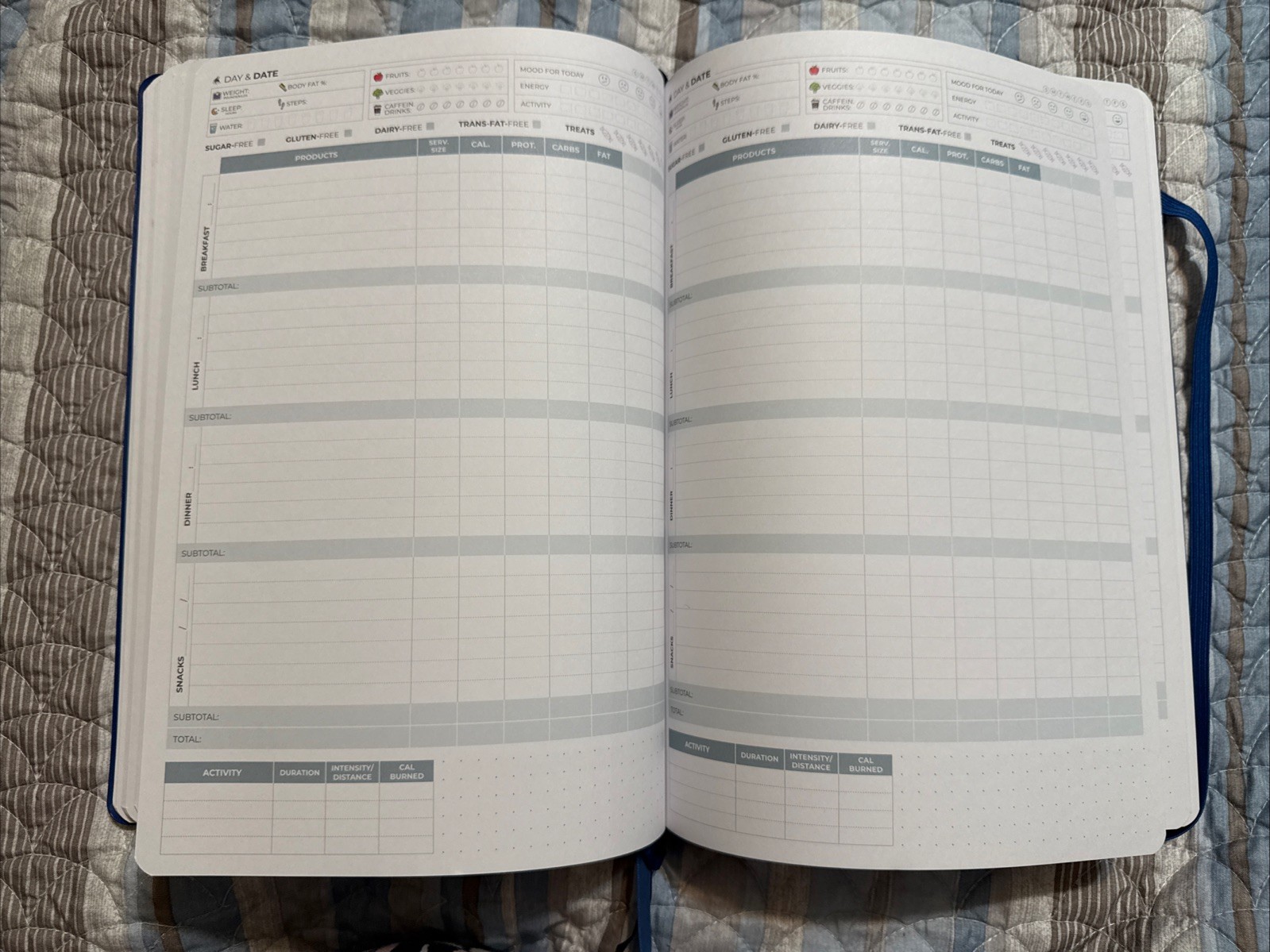 Clever Fox Planner Food Pro Edition Weekly Monthly Blue