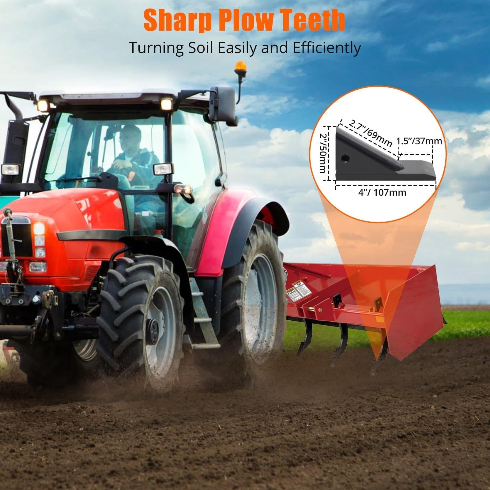 18” Box Blade Shank Scarifier Shanks Teeth 4 Holes Box Scraper Shank 1/5/6pcs