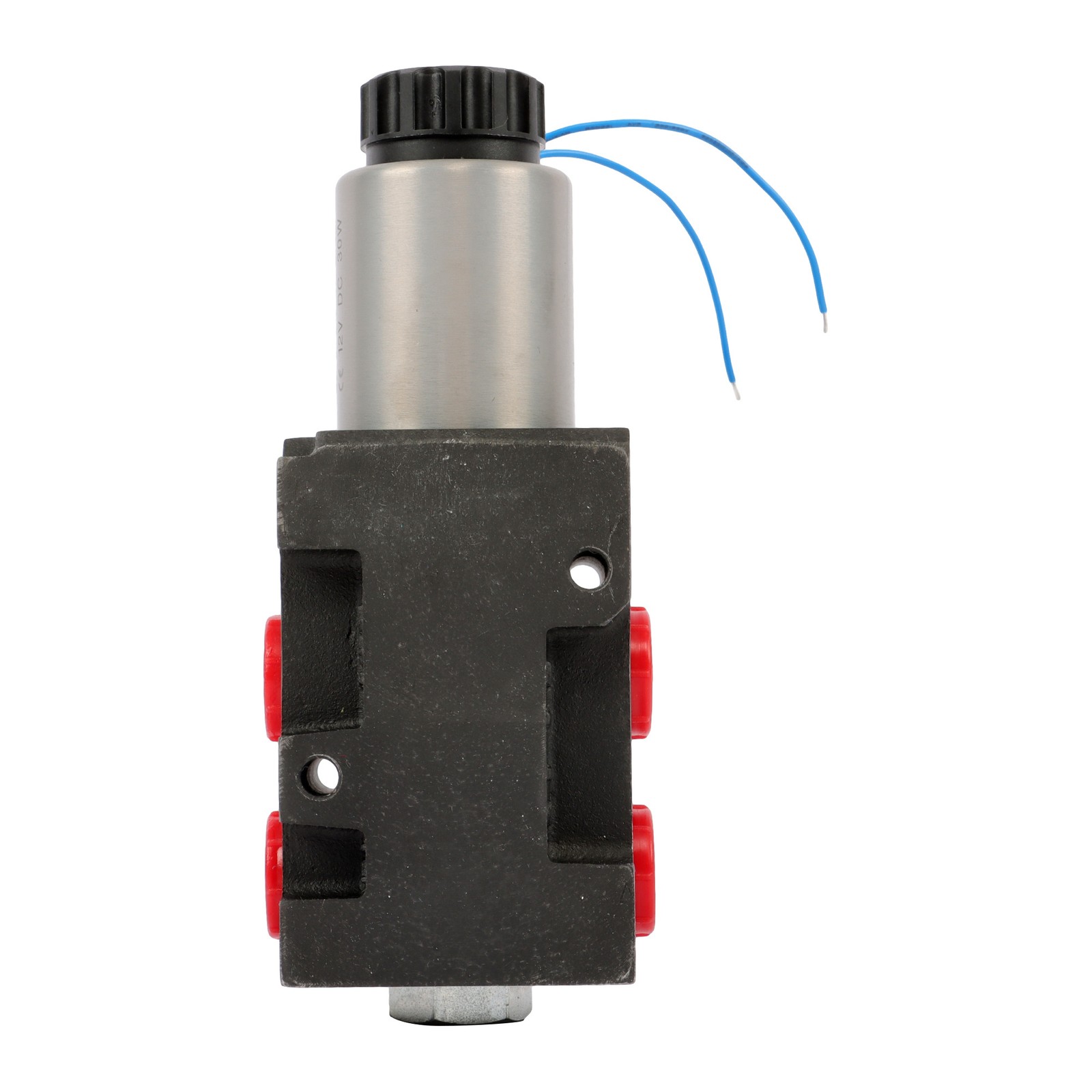 6 Port 12V DC Hydraulic Diverter Valve 13 GPM 25MPa 3 Connectors
