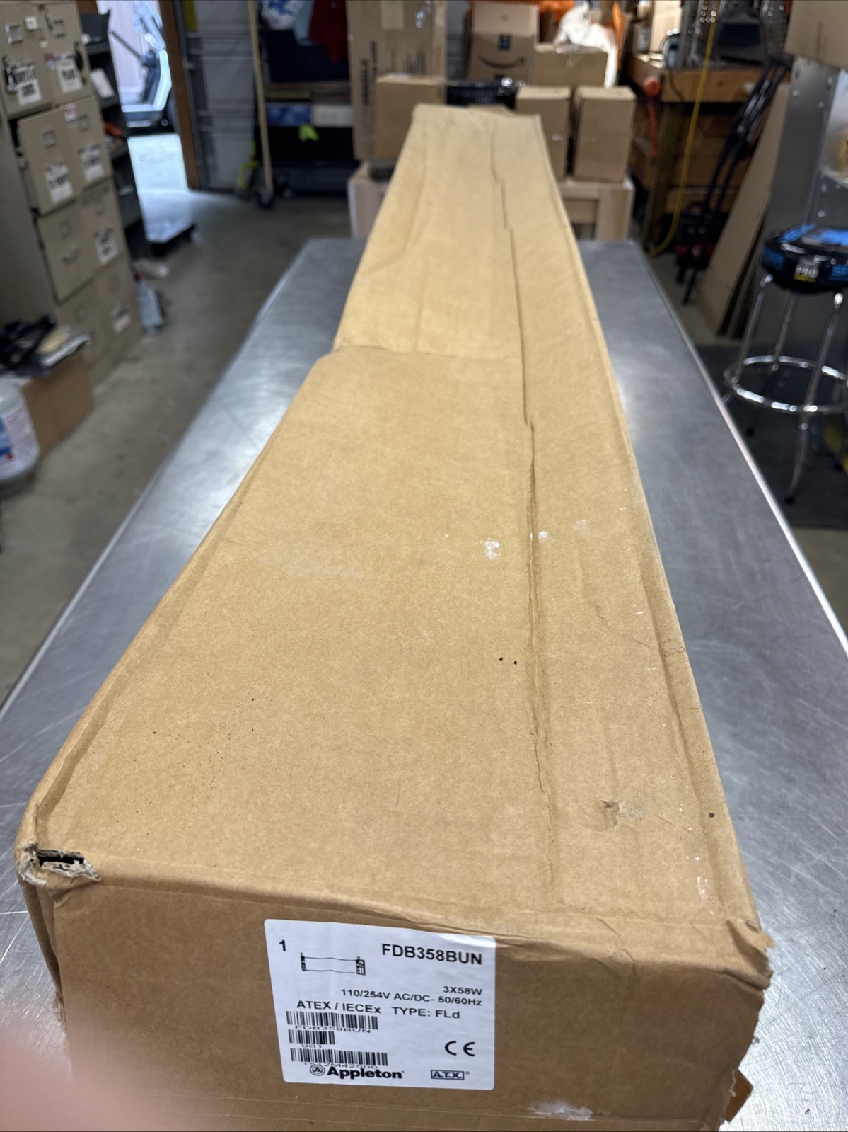 APPLETON ATX FDB358BUN TYPE FLD EXPLOSIONPROOF FLUORESCENT TUBULAR LUMINAIRE
