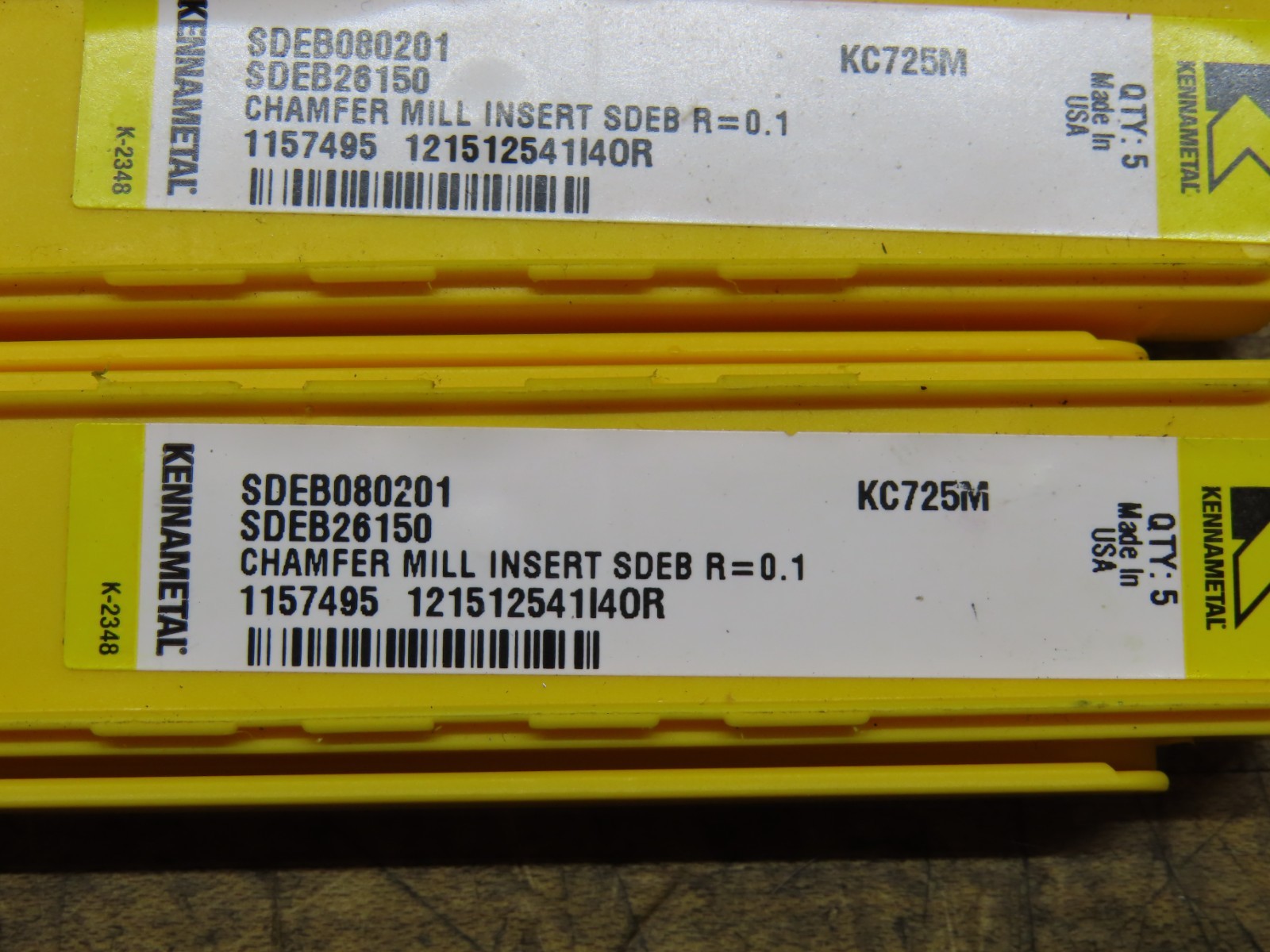 8 New (sealed) Kennametal SDEB080201 KC725M carbide insert