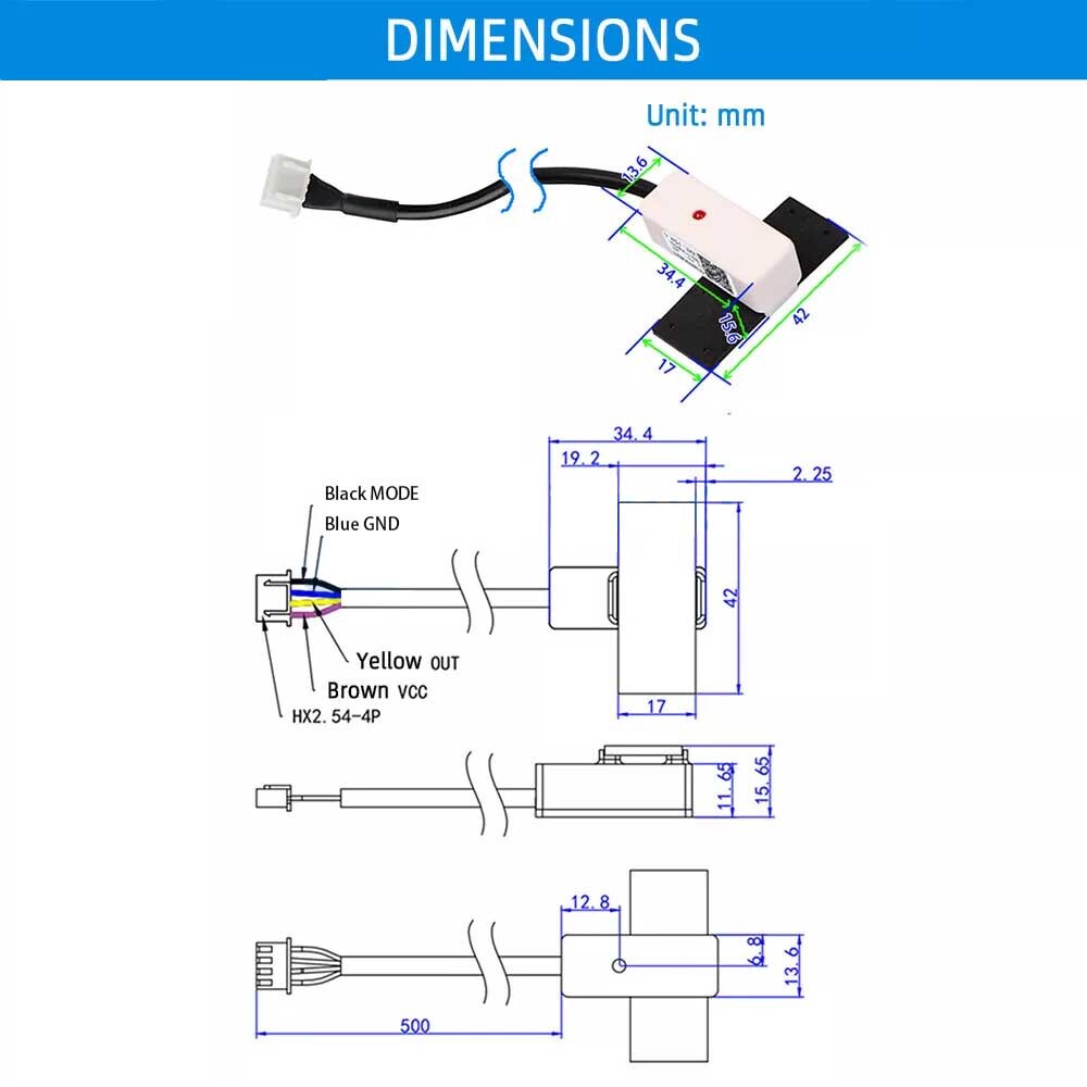 1/2x Non-Contact Water Liquid Level Sensor, DC 5-12V/24V 5mA 500ms Contactless