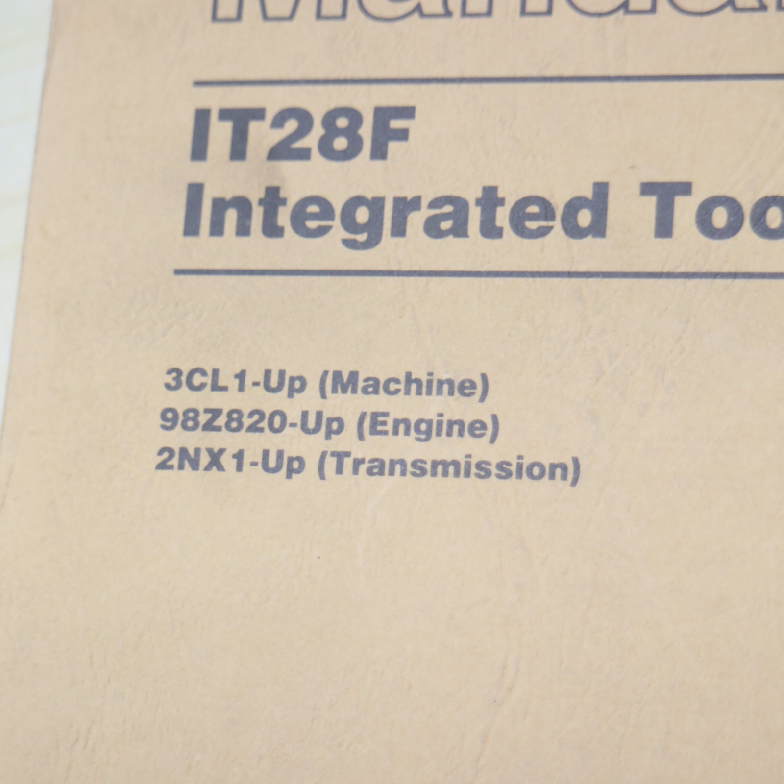 CAT Caterpillar IT28F Wheel Loader Toolcarrier Parts Manual Book 3CL SERIES LIST