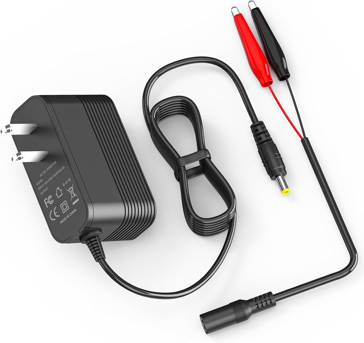 14.6V 2A LiFePO4 Battery Charger for 12V with Dual Alligator Clips Fast Charging