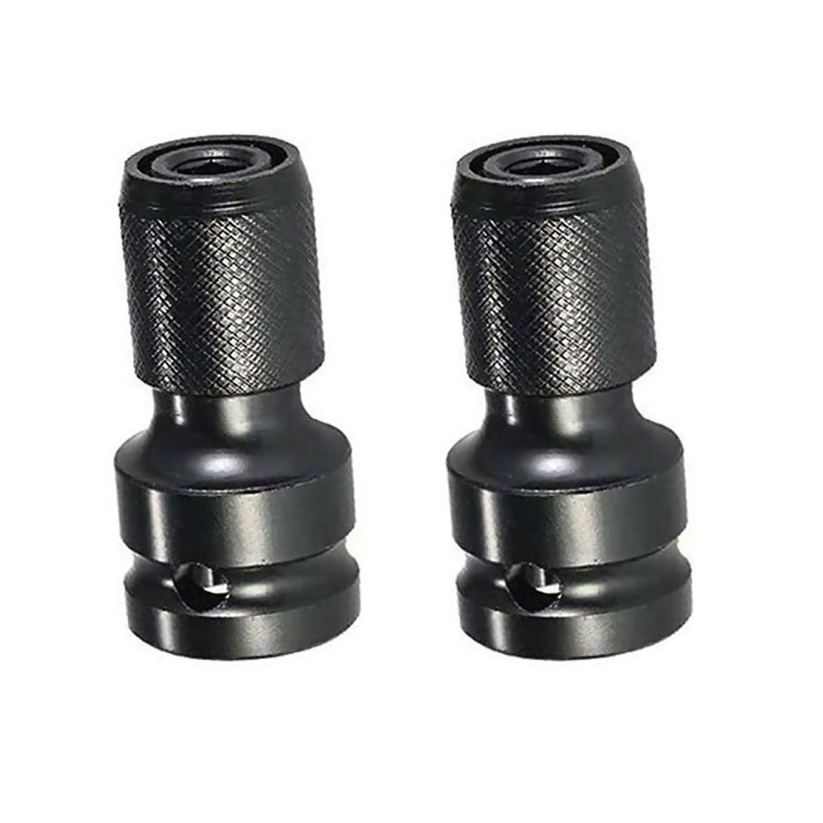 2Pcs/Set 1/2″ Square Drive to 1/4″ Hex Socket Adapter Converter Chuck Adapter