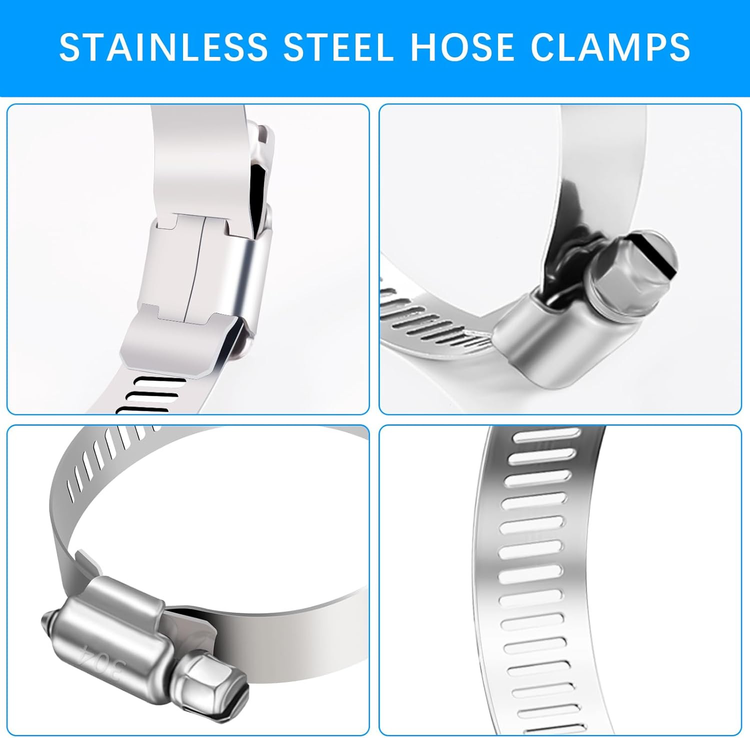 Hose Clamps Assortment Kit Are Used For Home Garden Automotive Connections 24PCS