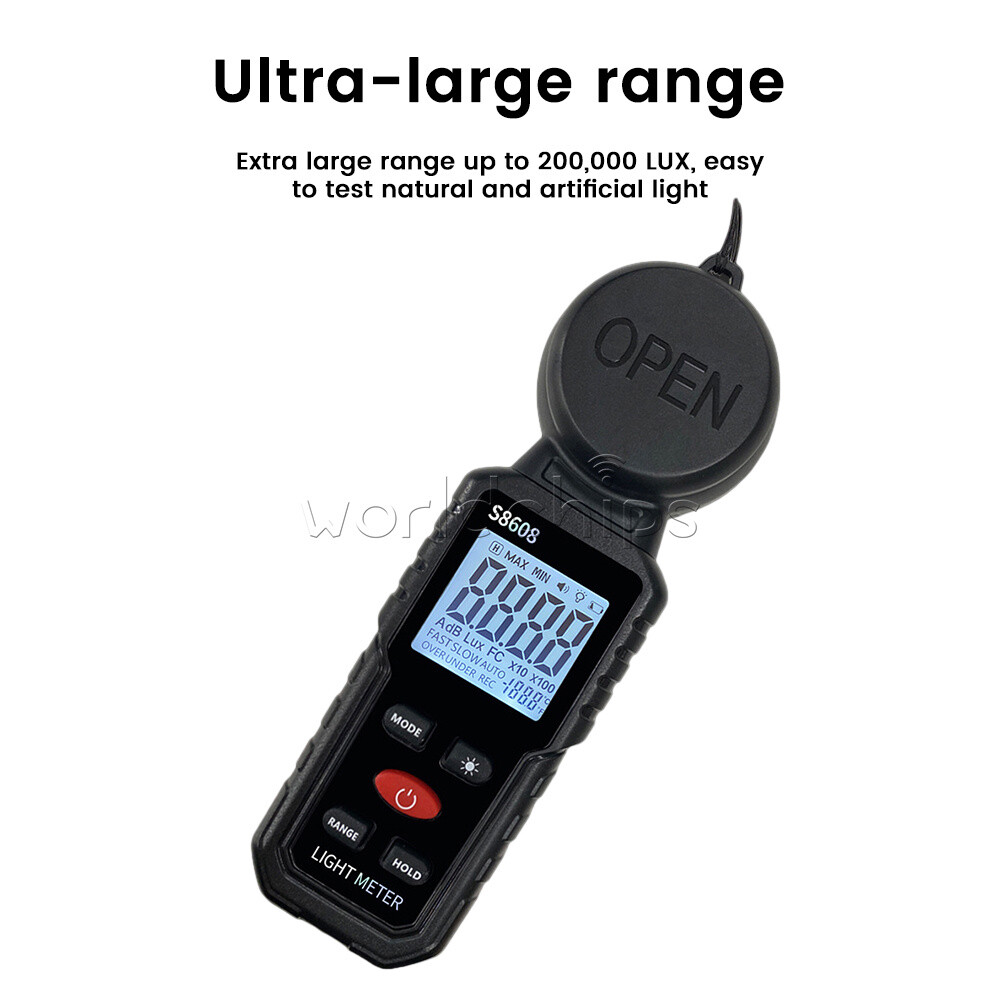 S8608 LCD Light Meter Digital Illuminance Meter Luxmeter Photometer 200000Lux