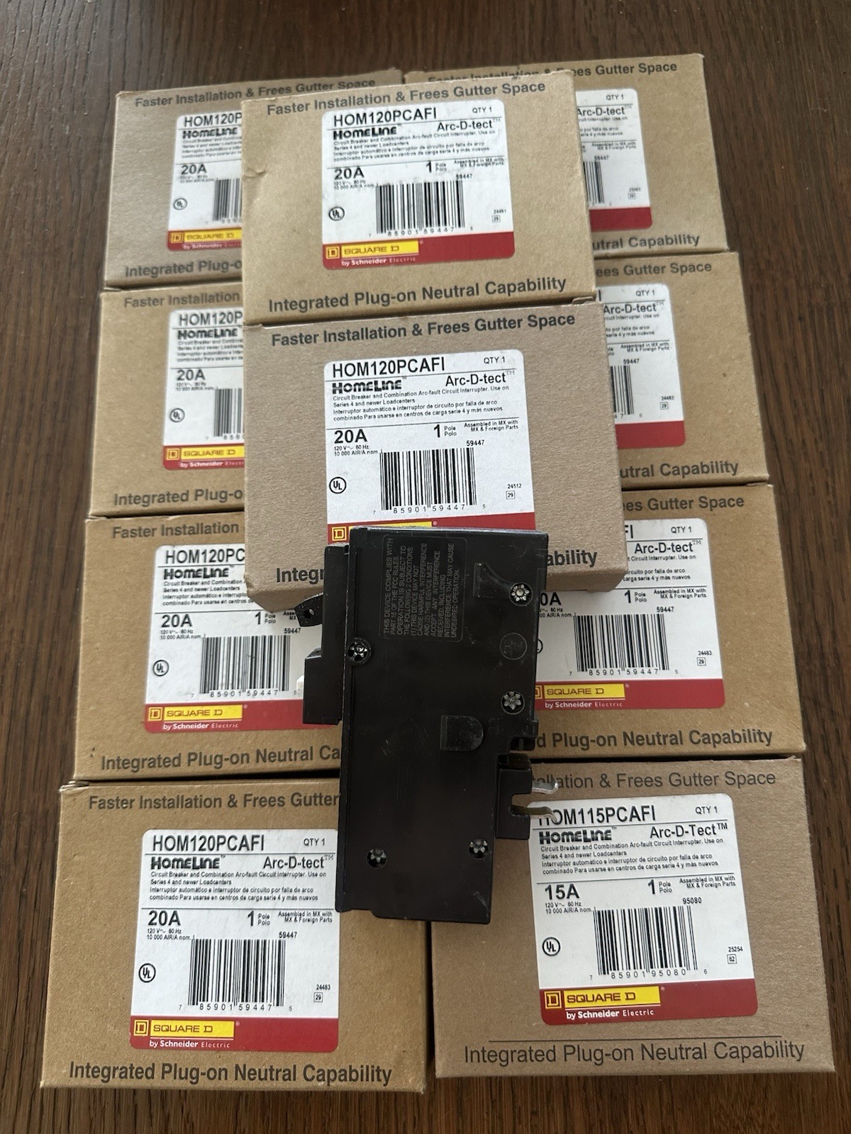 SQUARE D HOMELINE HOM120PCAFI HOM120PCAFIC 20A AFCI PLUG ON NEUTRAL NEW