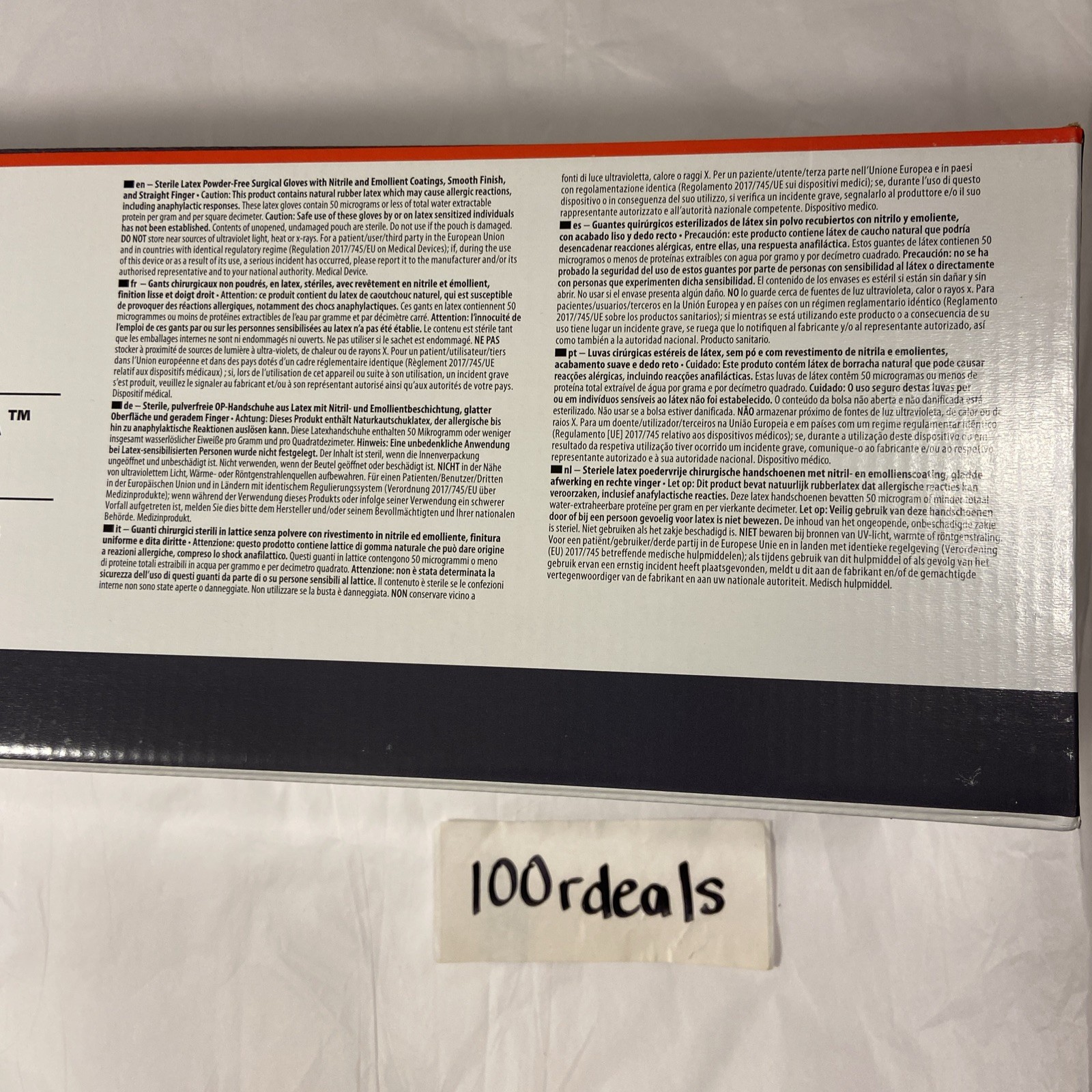 Protexis Latex Sterile Blue with Neu-Thera Surgical Glove Powder-Free 50 Pairs