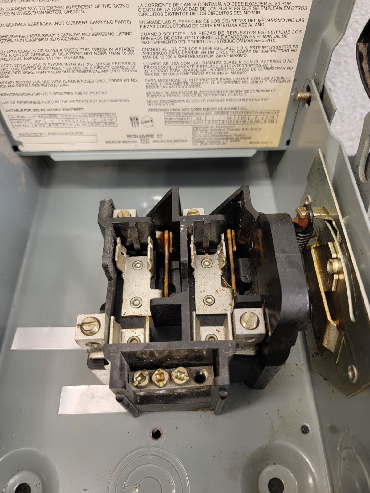 Square D D221NRB General Duty Safety Switch Series E3, 30A, 240VAC