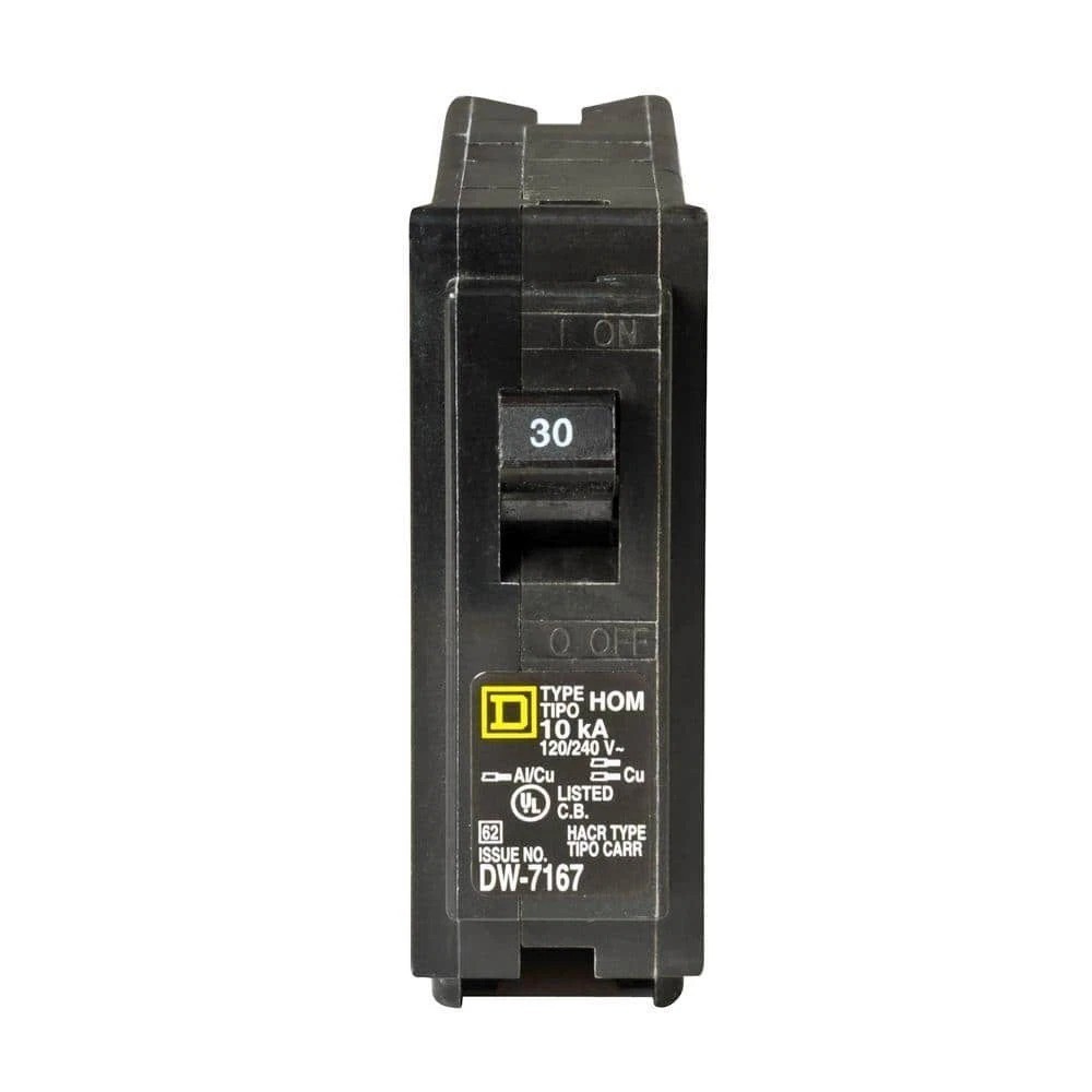 Homeline 30 Amp One-Pole Circuit Breaker HOM130CP, Square D Breakers 120/240 VAC