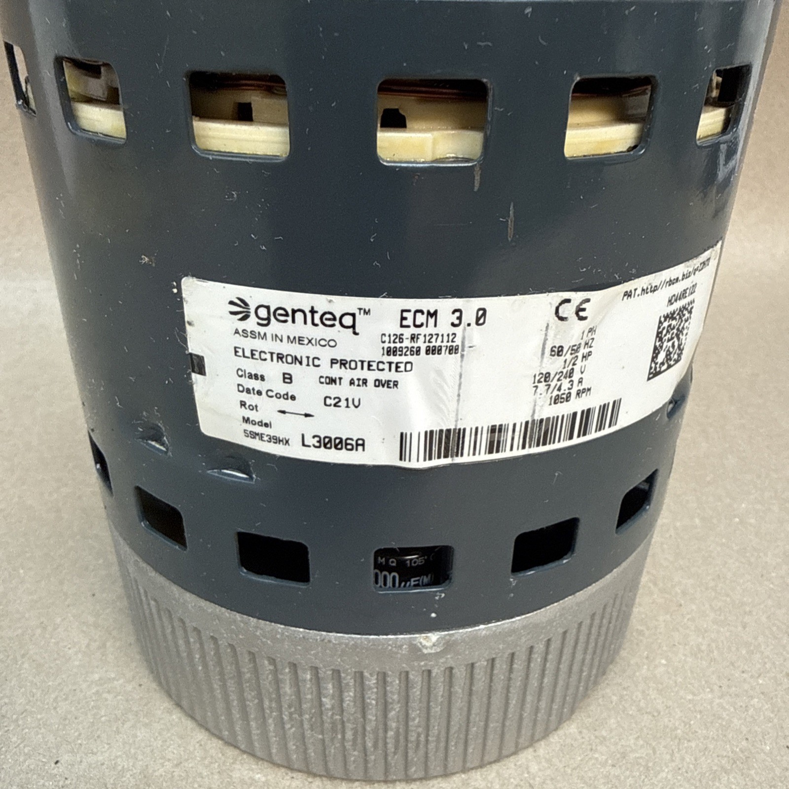 TESTED🔥 5SME39HXL3006A HD44RE122 ECM 3.0 GC08 Genteq Furnace blower motor