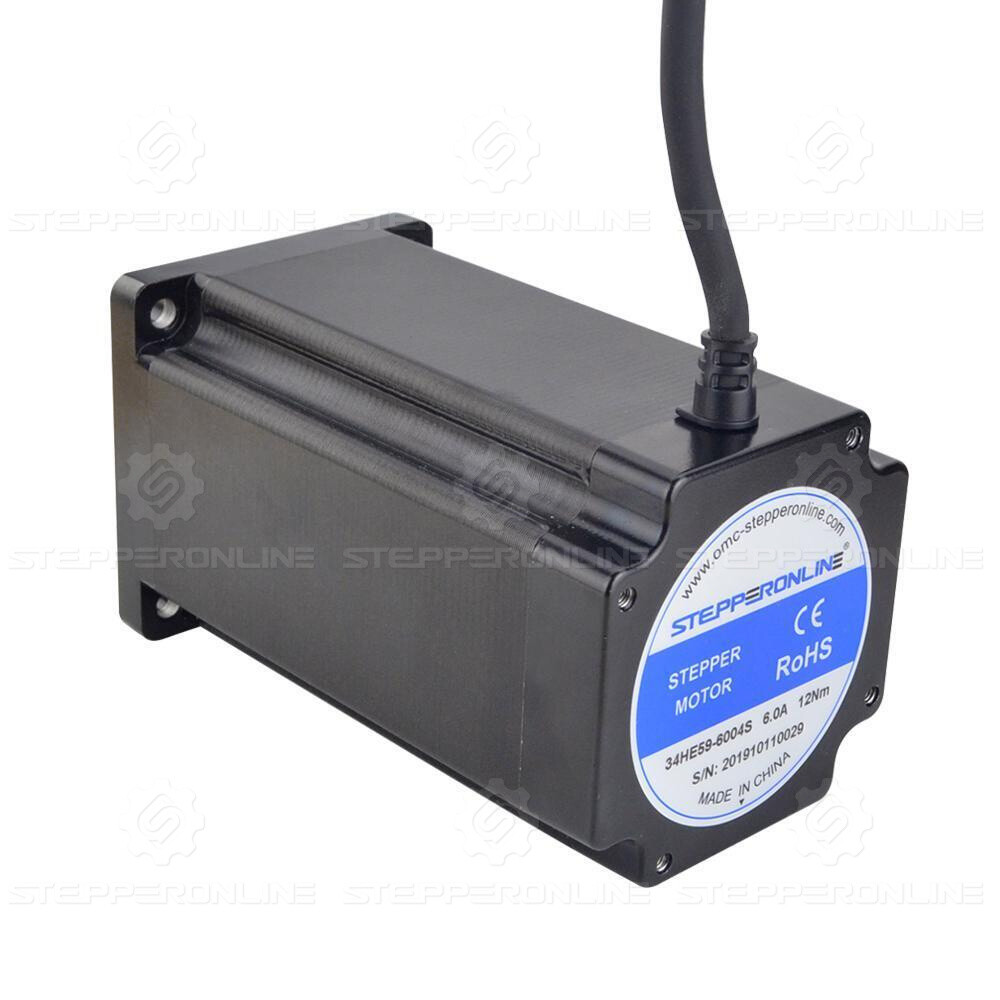 STEPPERONLINE Nema 34 Stepper Motor 12Nm/8.2Nm/4.8Nm Φ14mm 6A CNC Mill Router