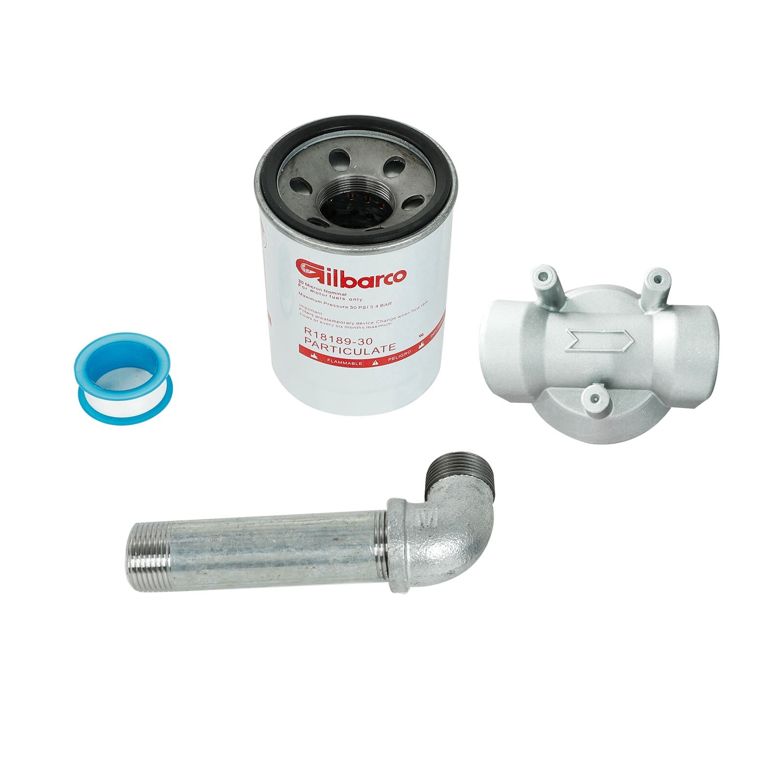 15GPM 12V Fuel Transfer Pump DC Gasoline with Nozzle Kit with Particulate Filter