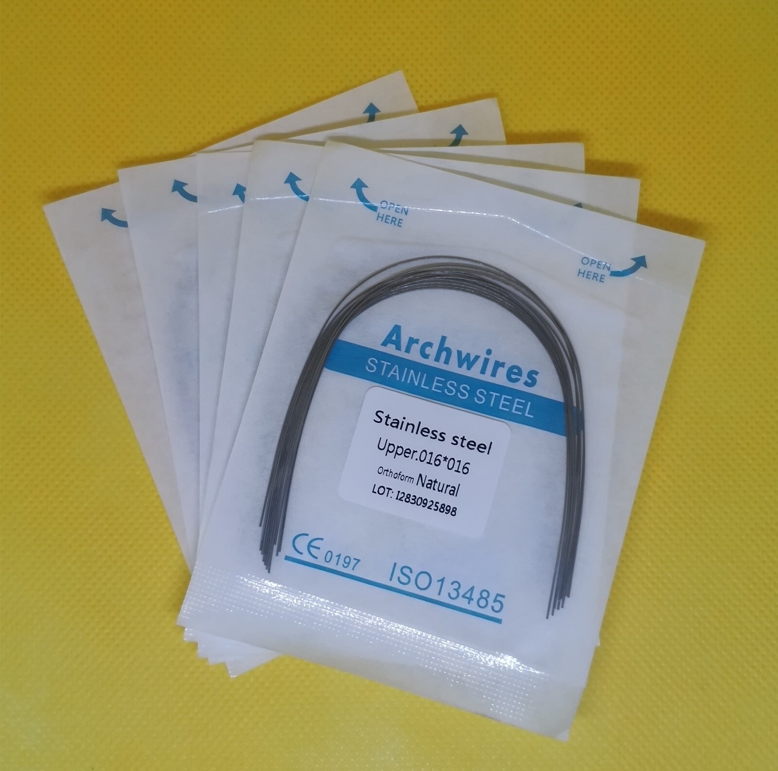 Dental Orthodontic Stainless Steel Rectangular Arch Wire Ovoid Natural Form