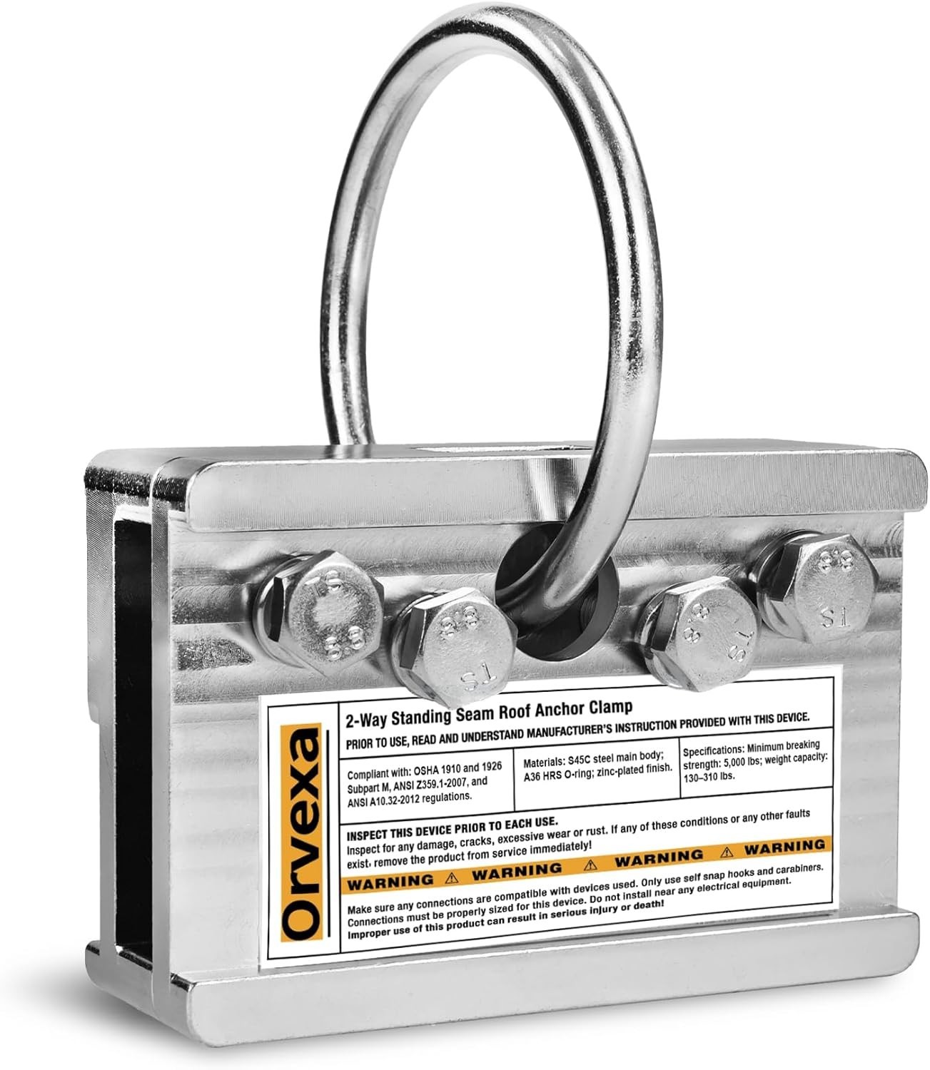 Roof Zone 2-Way Standing Seam Anchor Clamp Tie Down PART No. 13864