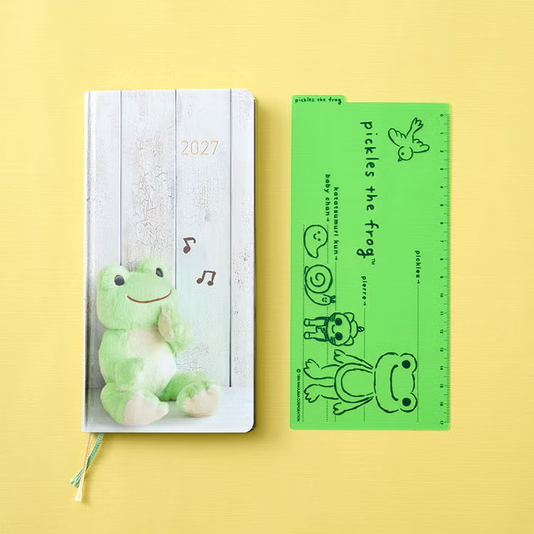Pre HOBONICHI TECHO 2027 weeks Pickles The Frog with Acrylic Pencil Board