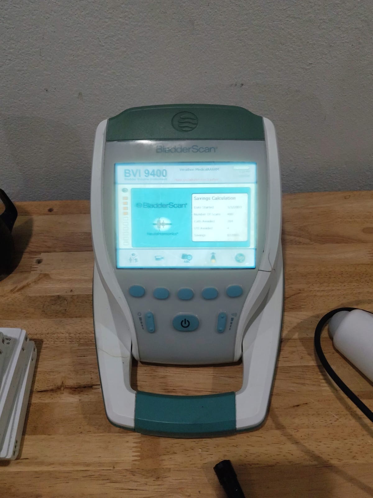 Verathon BladderScan BVI 9400 Bladder Volume Instruments Scanner Battery