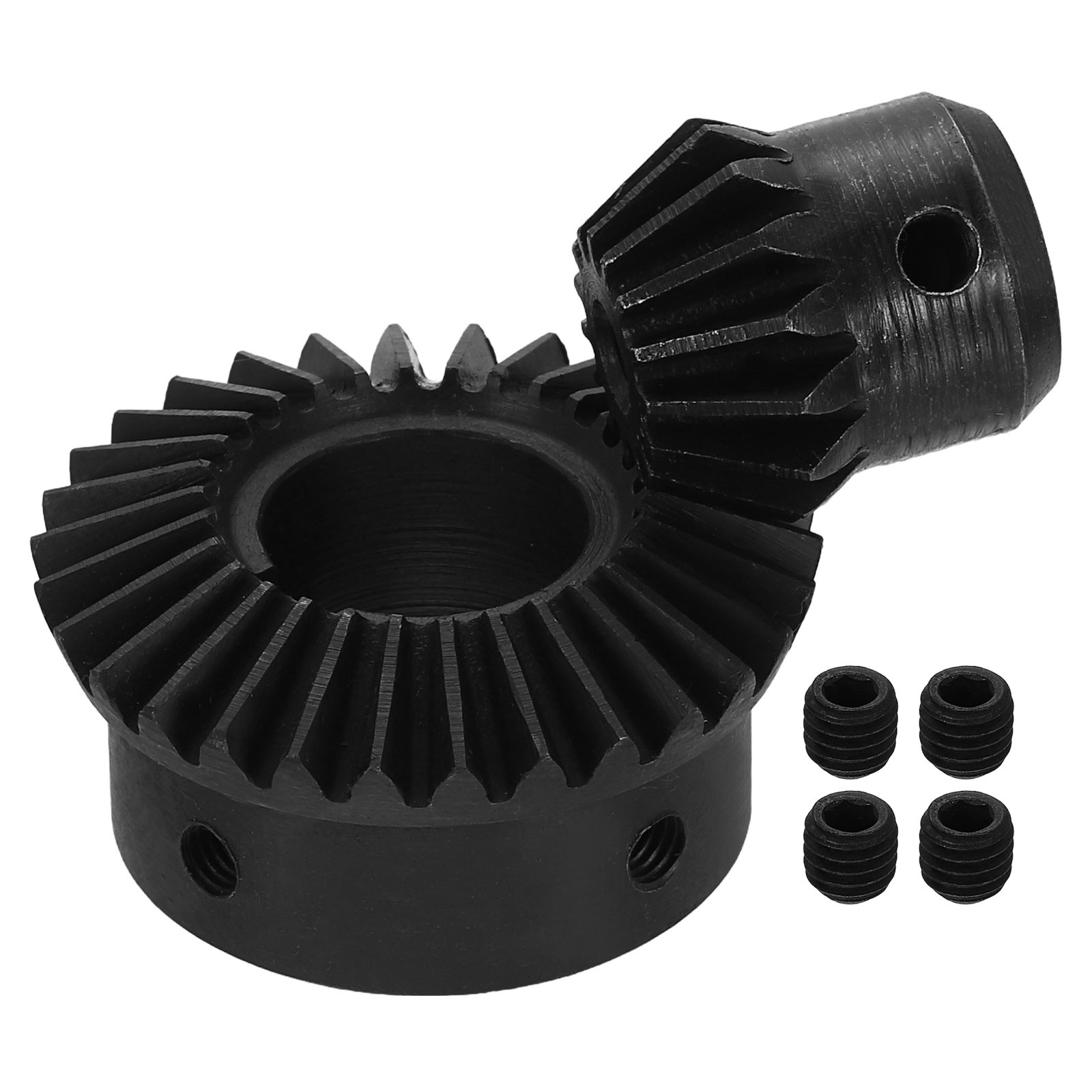 2Pcs Tapered Bevel Gear Set, 1.5 m 1:2 (15T/30T) Bevel Gears(5/19mm Shaft Hole)